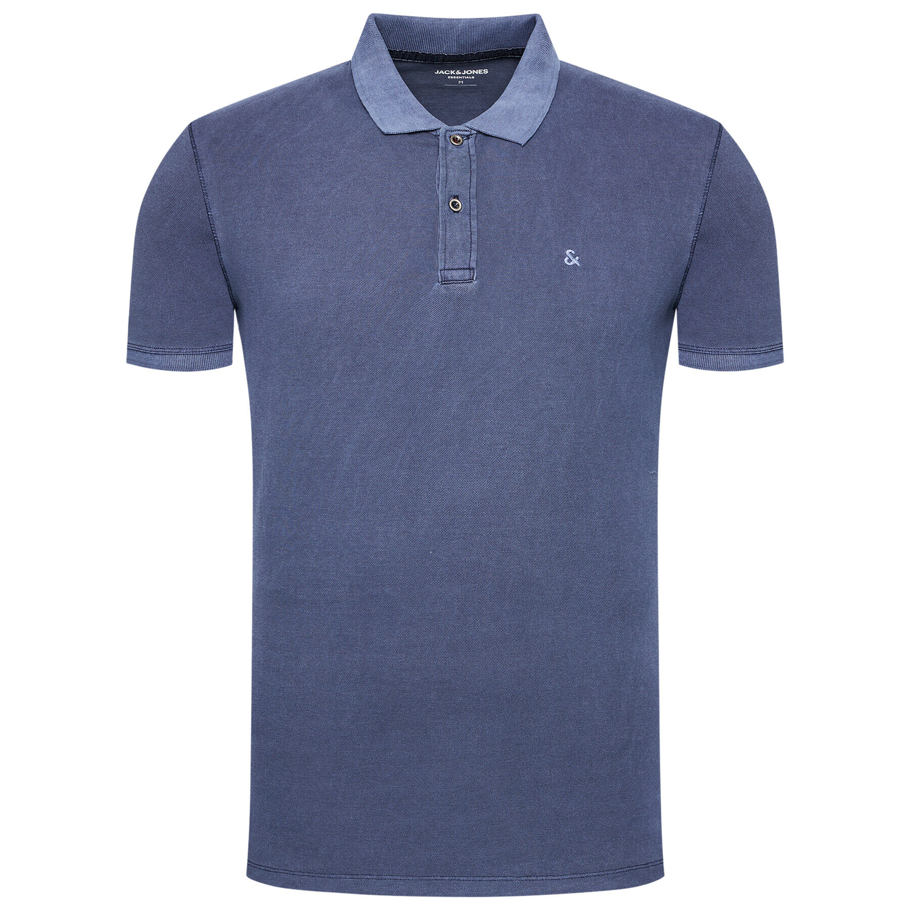 Jack&Jones Тениска с яка и копчета Washed Polo 12180890 Тъмносин Slim Fit - Pepit.bg