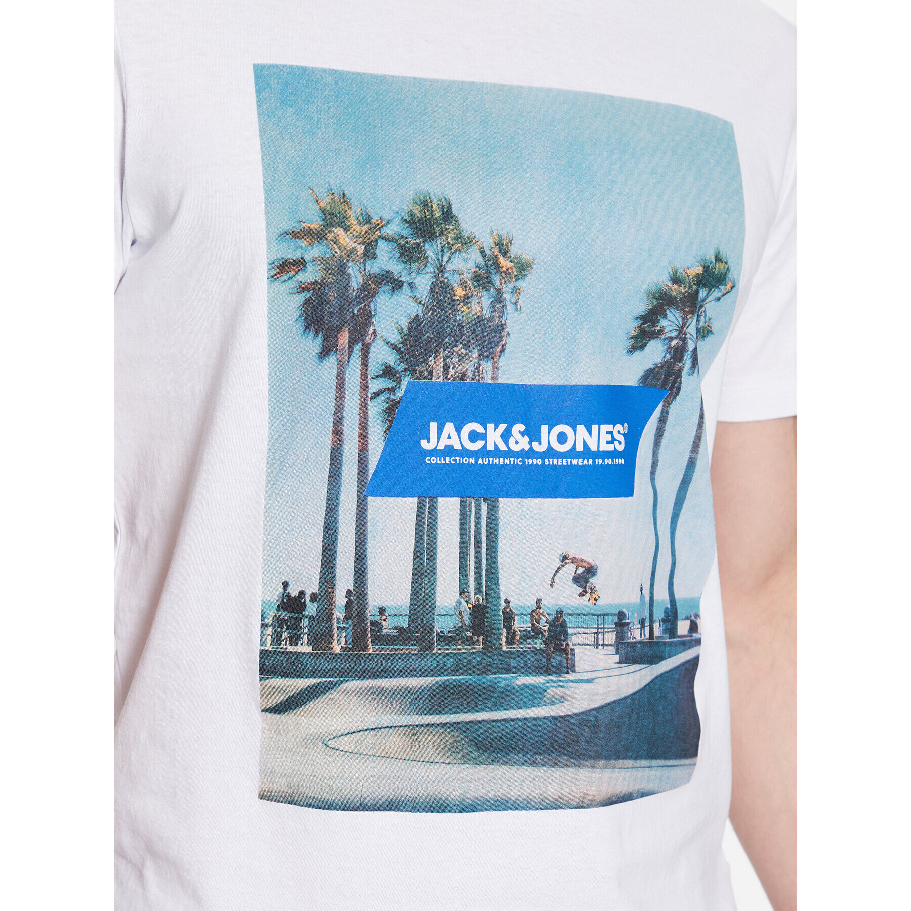 Jack&Jones Тишърт Gem 12221007 Бял Regular Fit - Pepit.bg