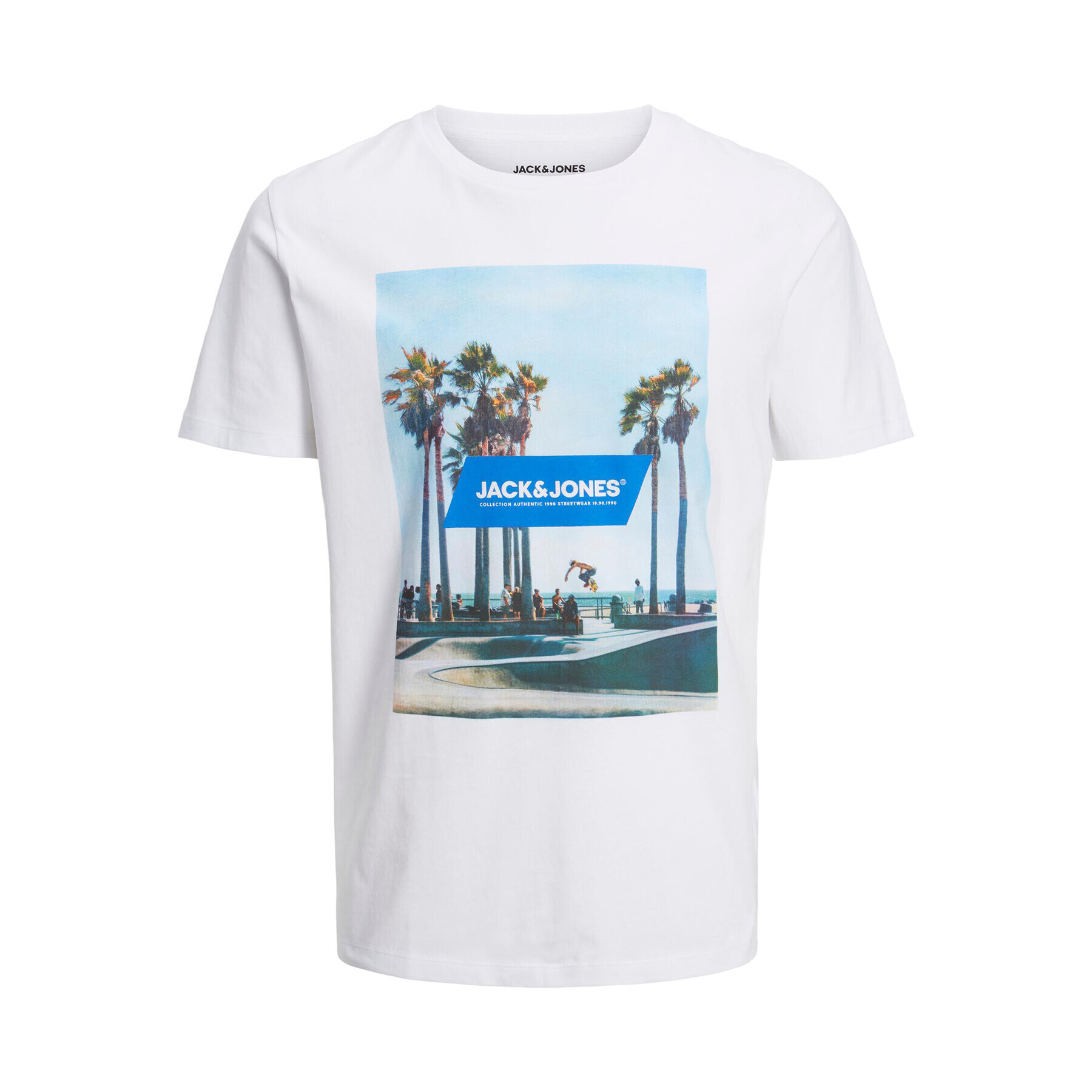 Jack&Jones Тишърт Gem 12221007 Бял Regular Fit - Pepit.bg