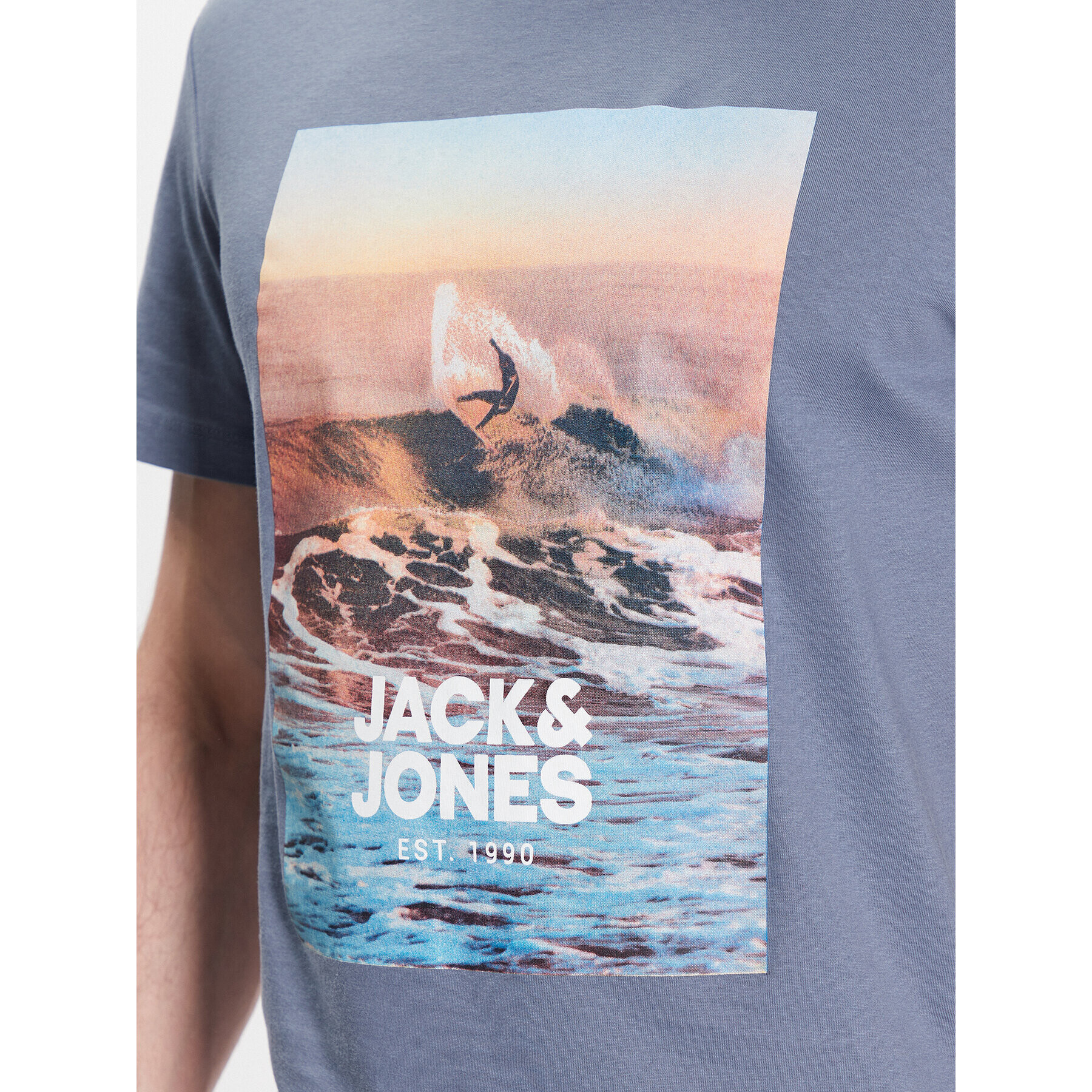 Jack&Jones Тишърт Gem 12221007 Син Regular Fit - Pepit.bg
