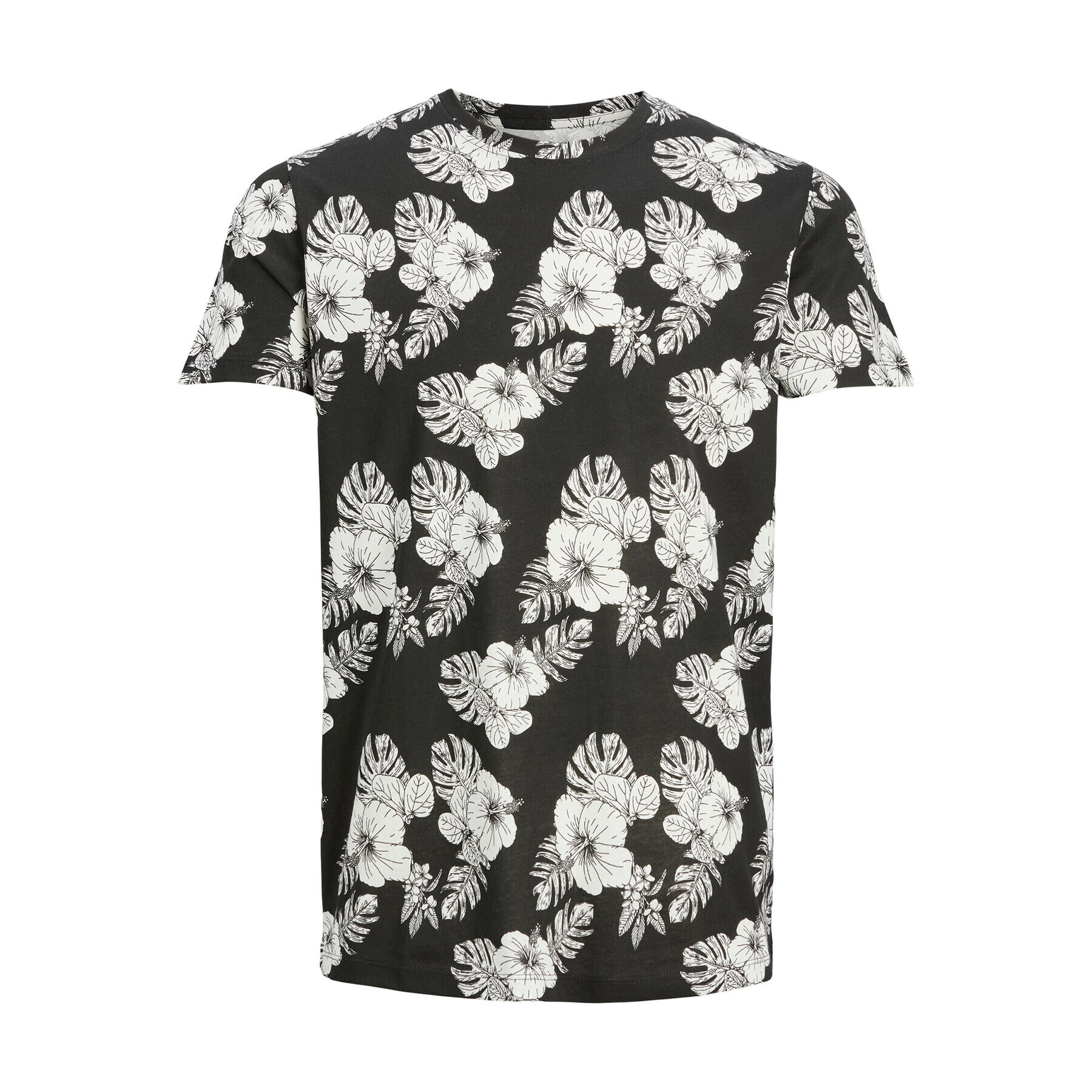 Jack&Jones Тишърт Tropicana 12223932 Черен Regular Fit - Pepit.bg