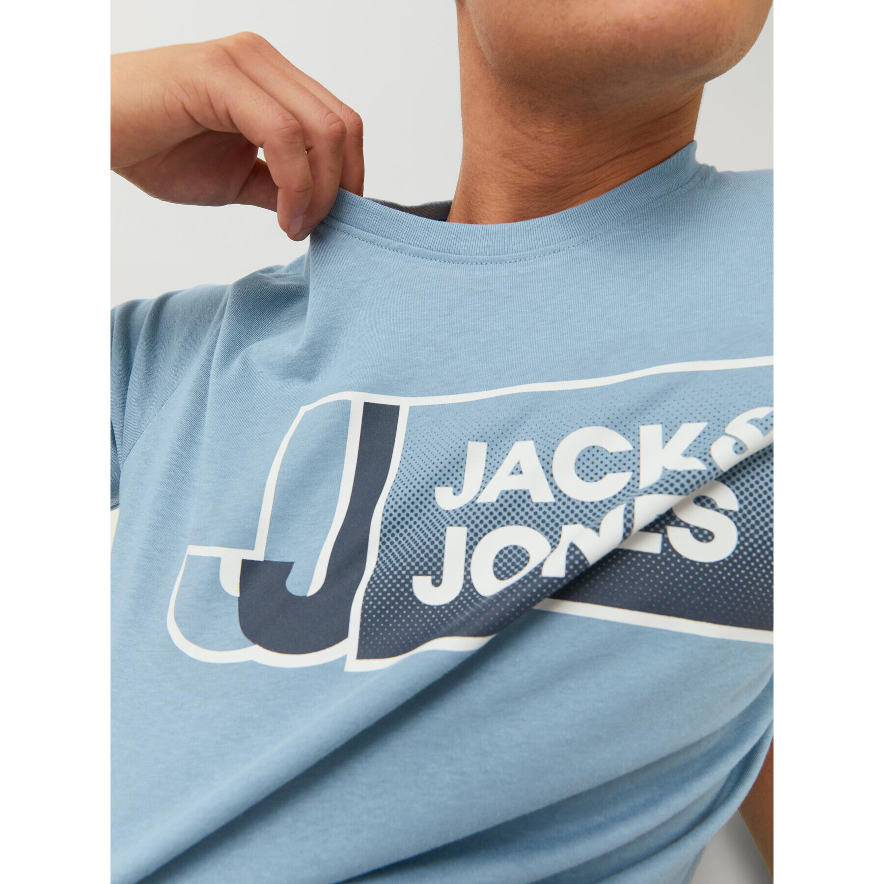 Jack&Jones Тишърт Logan 12228078 Син Standard Fit - Pepit.bg