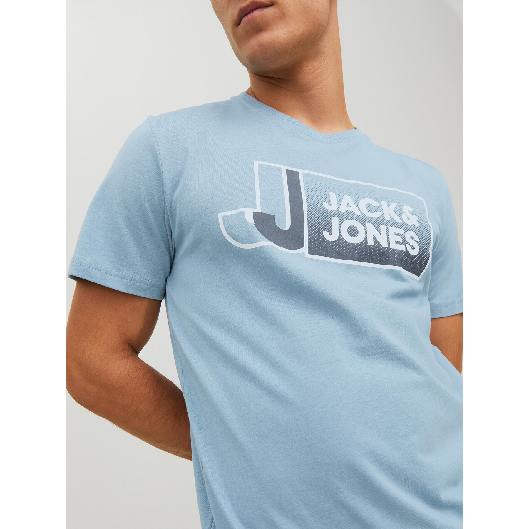 Jack&Jones Тишърт Logan 12228078 Син Standard Fit - Pepit.bg