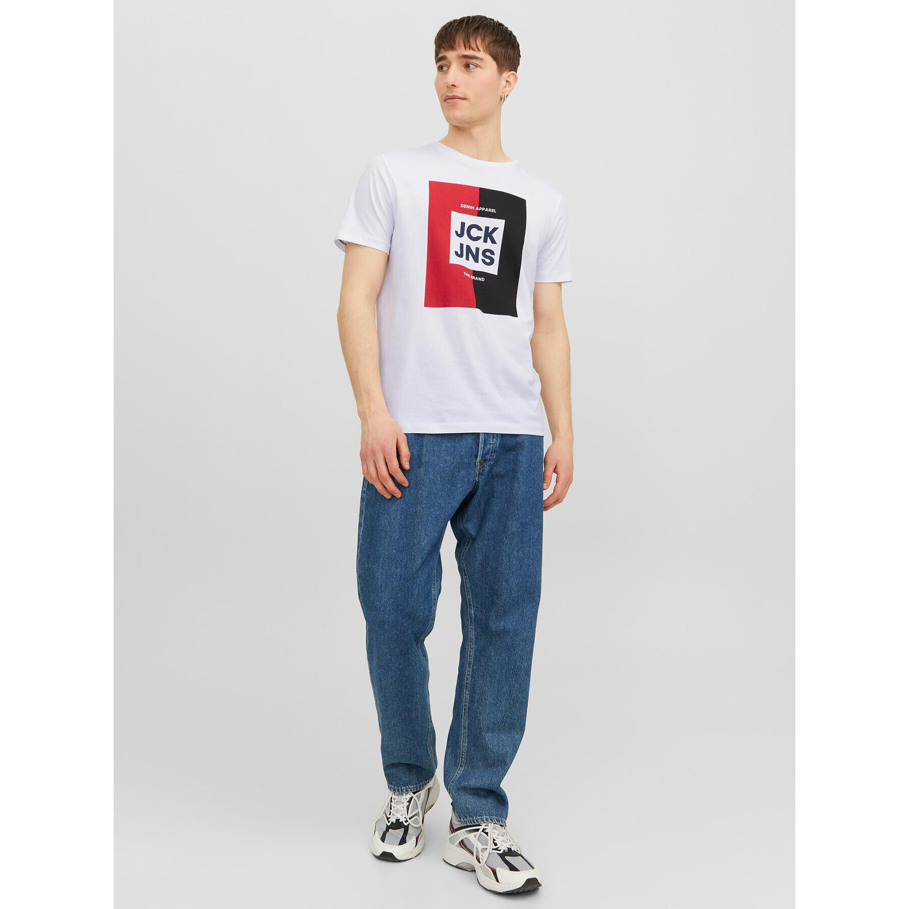 Jack&Jones Тишърт 12235179 Бял Regular Fit - Pepit.bg
