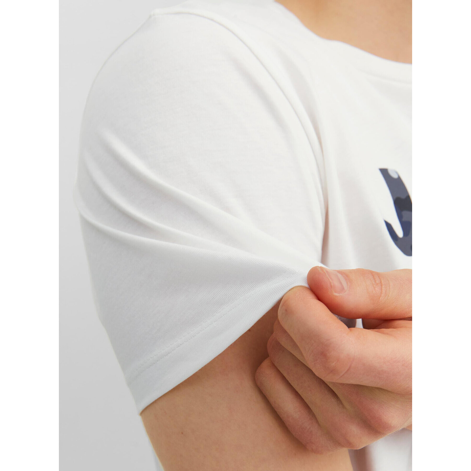 Jack&Jones Тишърт 12235189 Бял Regular Fit - Pepit.bg