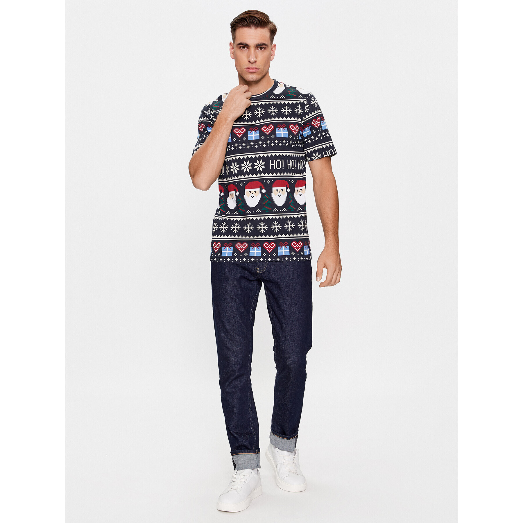 Jack&Jones Тишърт 12246604 Тъмносин Standard Fit - Pepit.bg