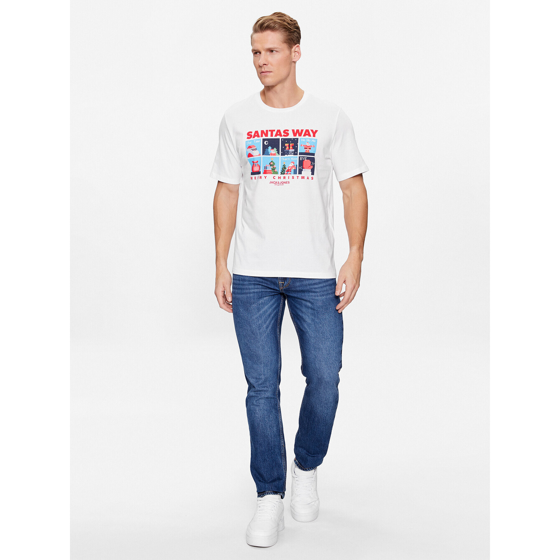Jack&Jones Тишърт 12246605 Бял Standard Fit - Pepit.bg