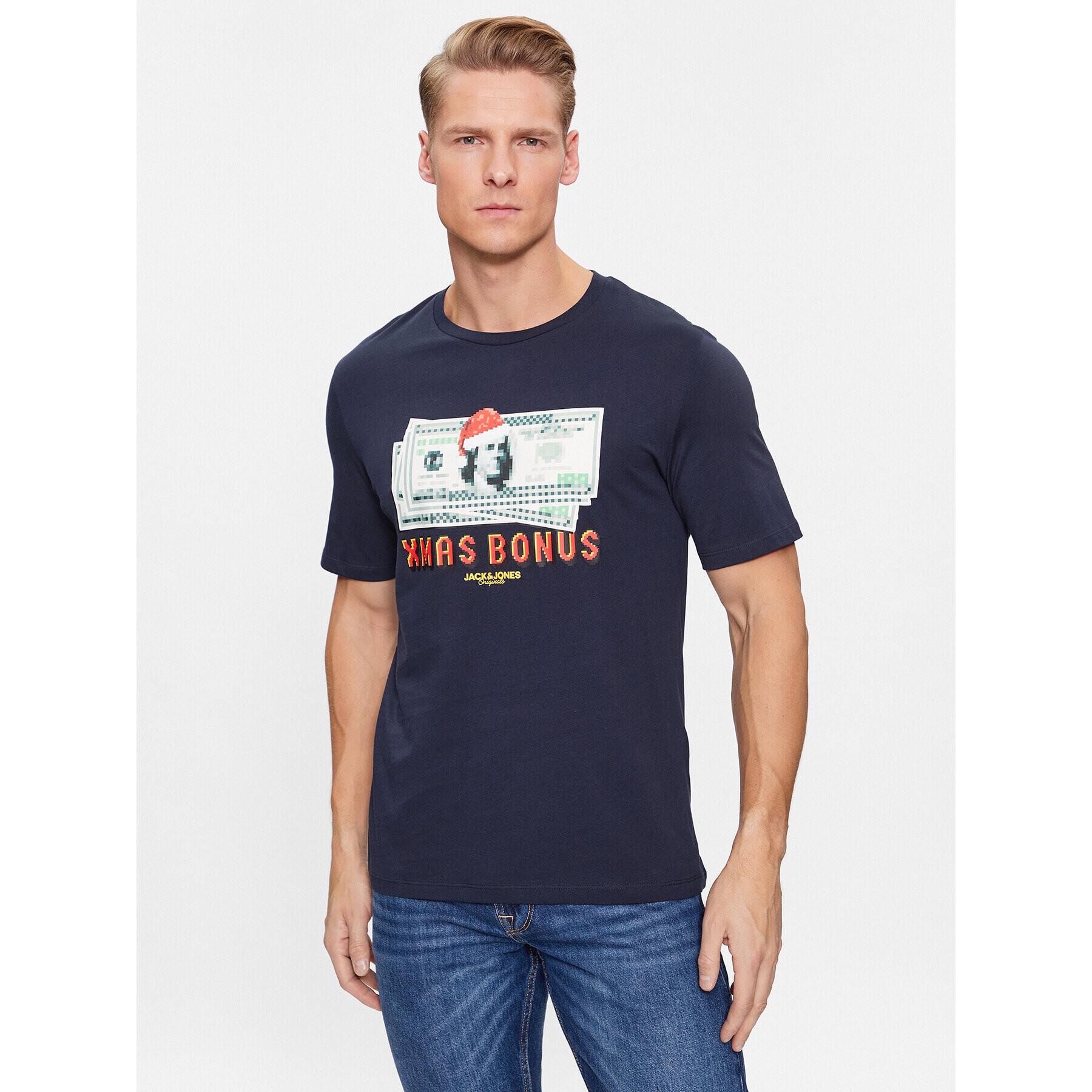 Jack&Jones Тишърт 12246605 Тъмносин Standard Fit - Pepit.bg