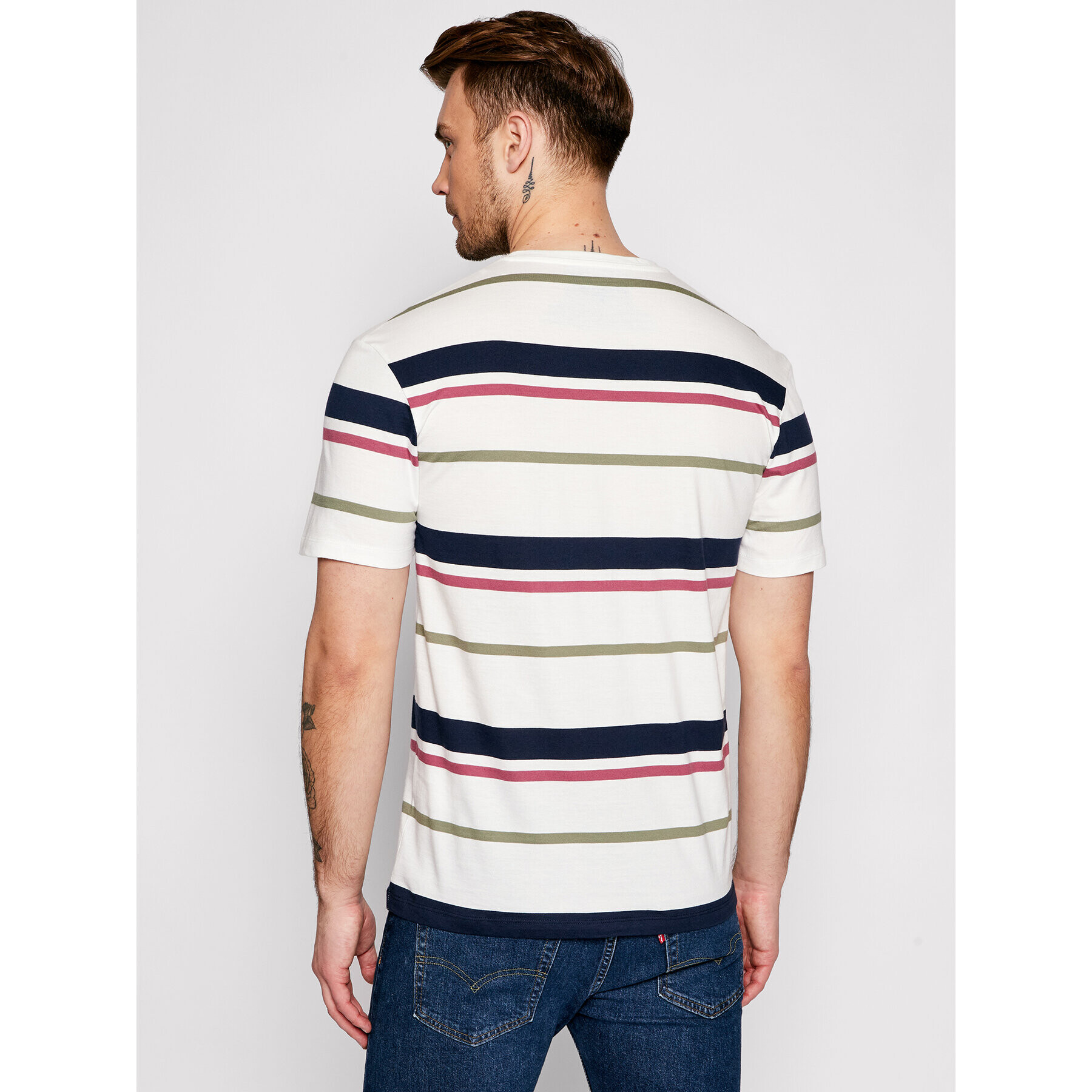 Jack&Jones Тишърт Amos 12186705 Бял Relaxed Fit - Pepit.bg