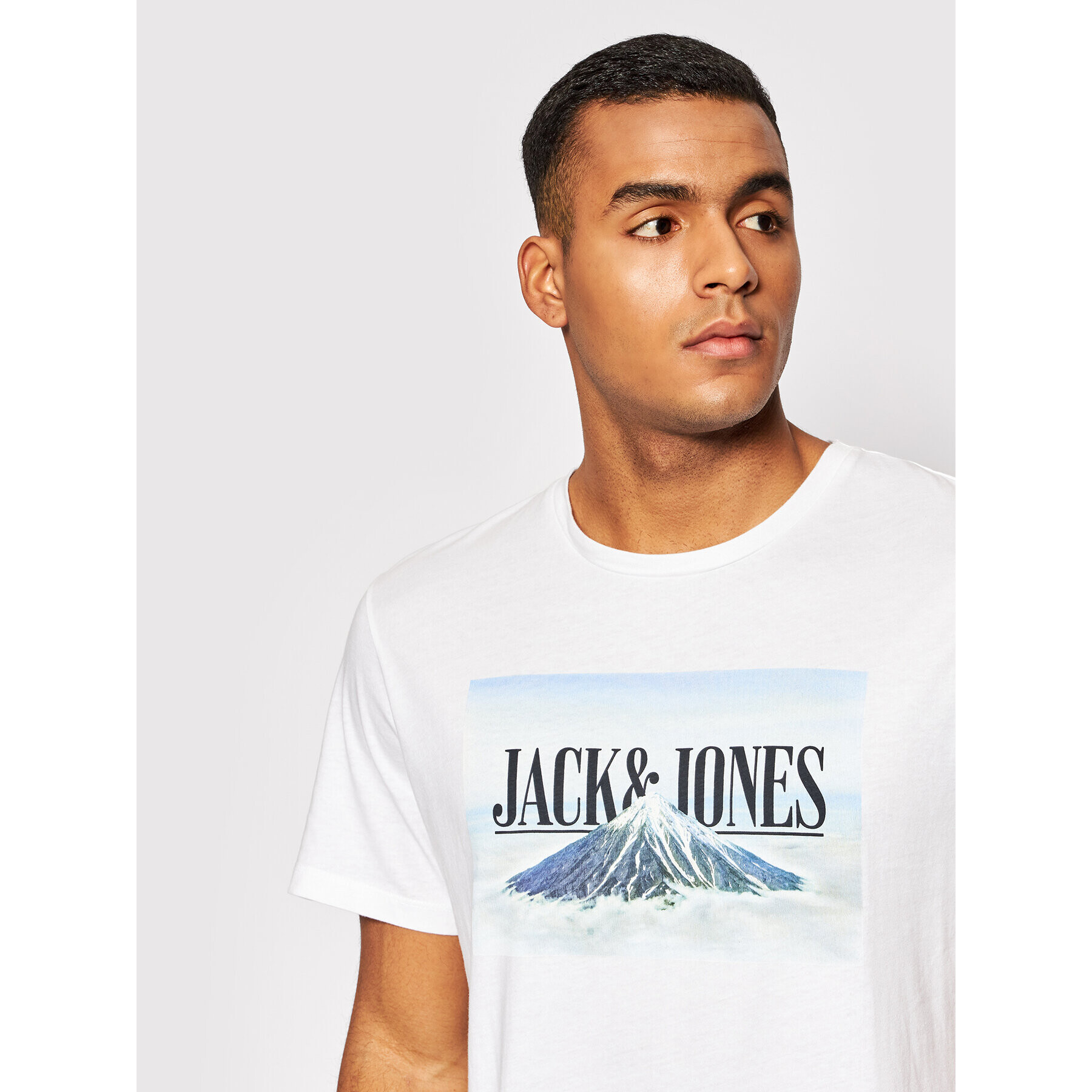 Jack&Jones Тишърт Azan 12200159 Бял Regular Fit - Pepit.bg