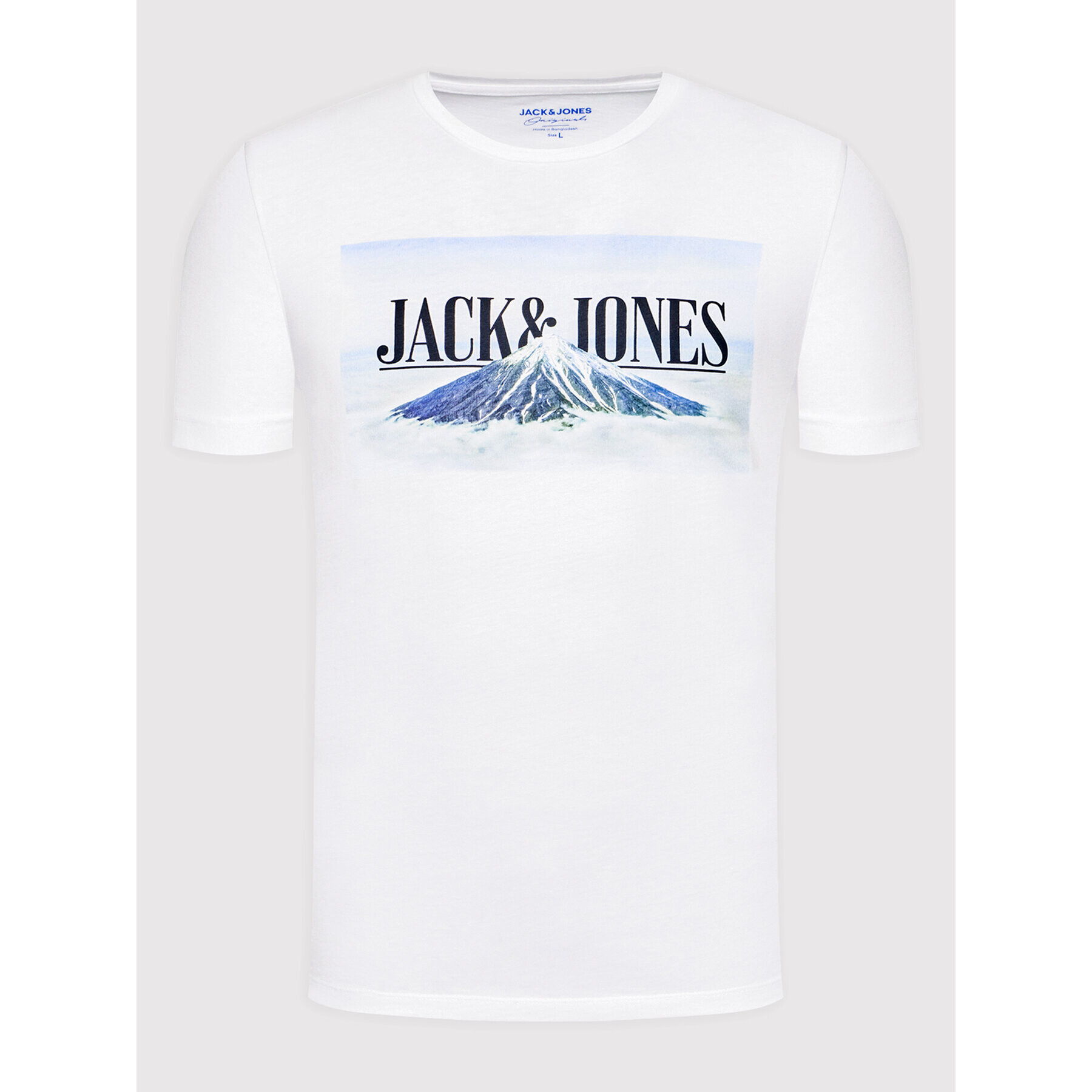 Jack&Jones Тишърт Azan 12200159 Бял Regular Fit - Pepit.bg