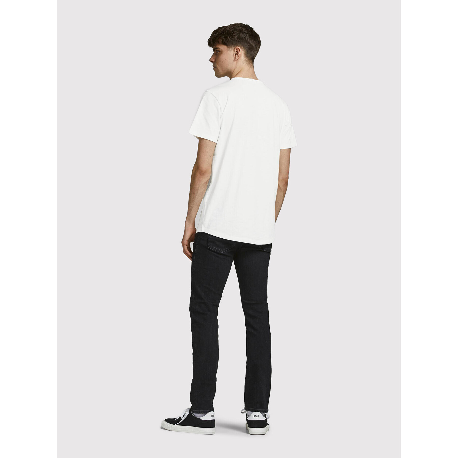 Jack&Jones Тишърт Basher 12182498 Бял Regular Fit - Pepit.bg