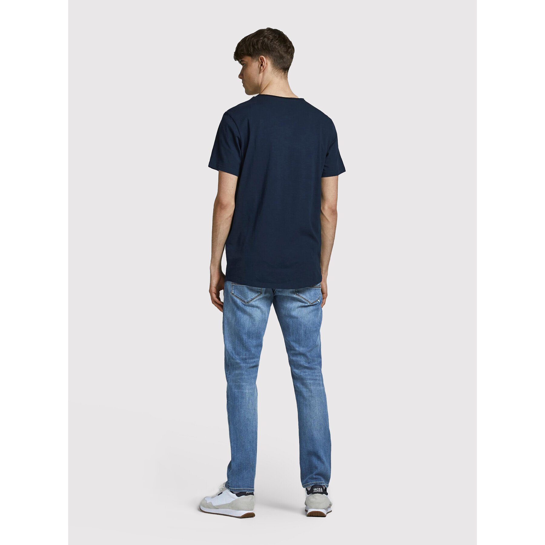 Jack&Jones Тишърт Basher 12182498 Тъмносин Regular Fit - Pepit.bg