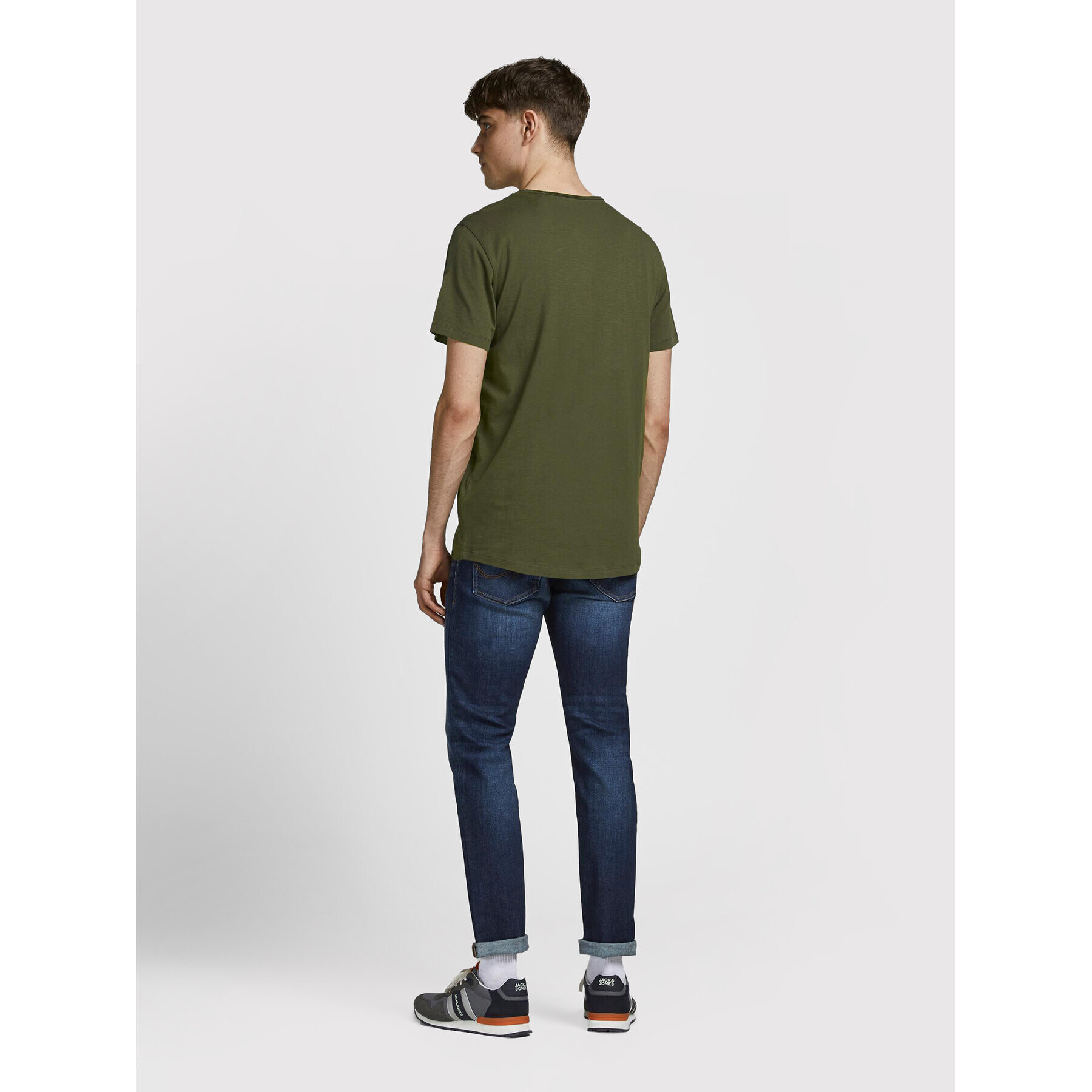 Jack&Jones Тишърт Basher 12182498 Зелен Regular Fit - Pepit.bg