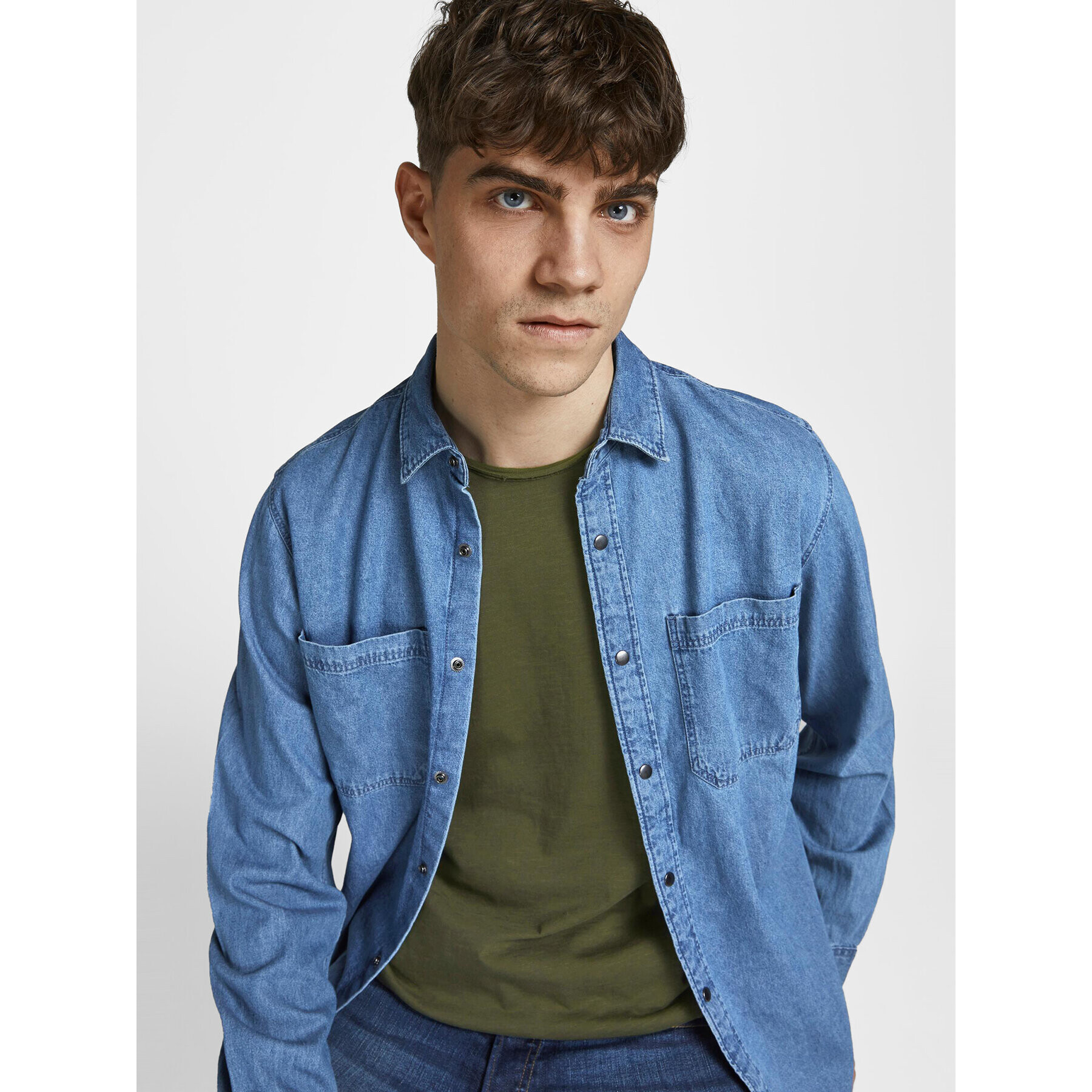 Jack&Jones Тишърт Basher 12182498 Зелен Regular Fit - Pepit.bg