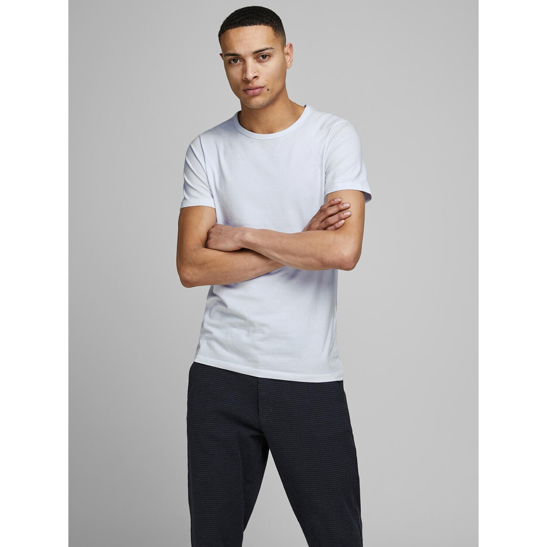 Jack&Jones Тишърт Basic 12058529 Бял Stretch Fit - Pepit.bg