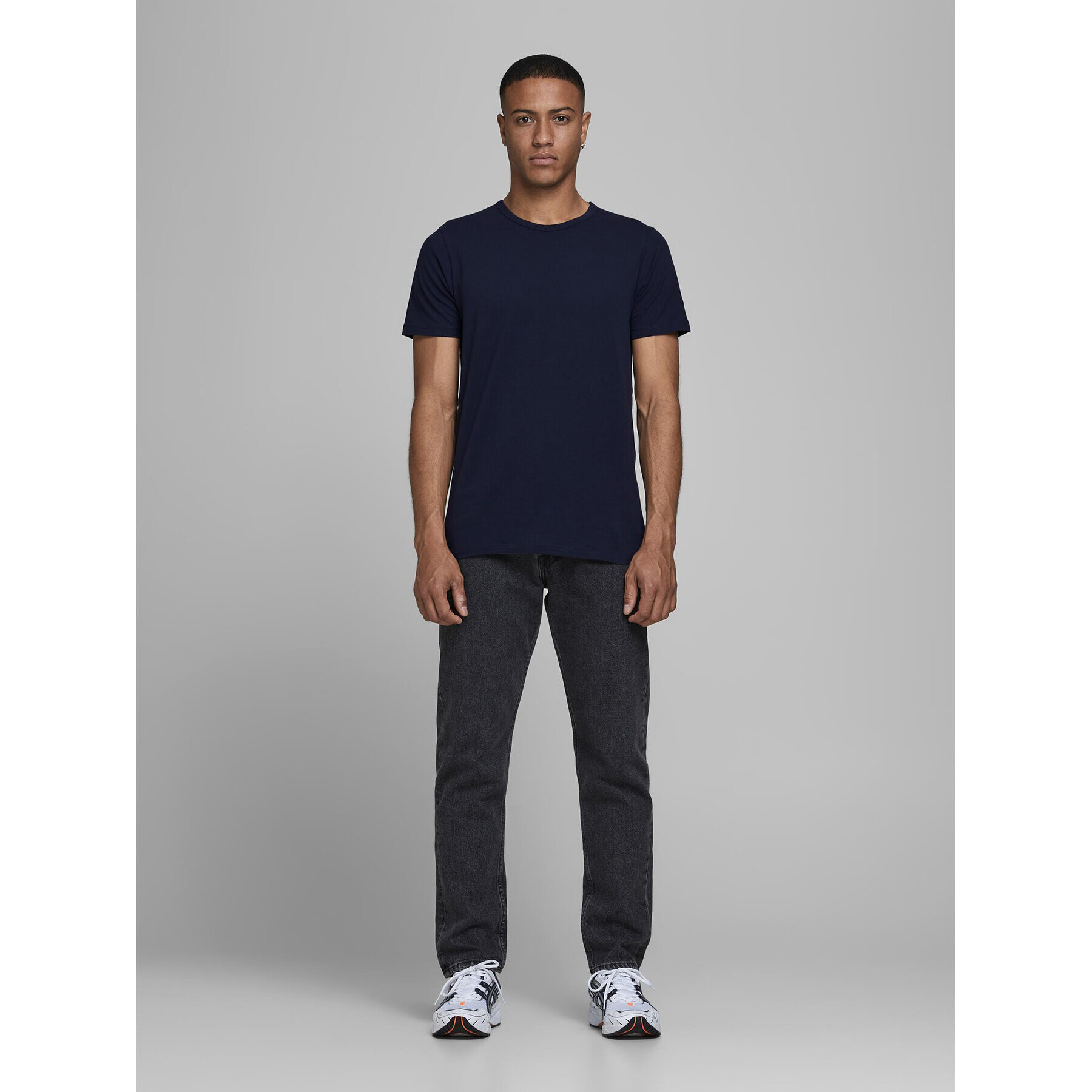 Jack&Jones Тишърт Basic 12058529 Тъмносин Stretch Fit - Pepit.bg