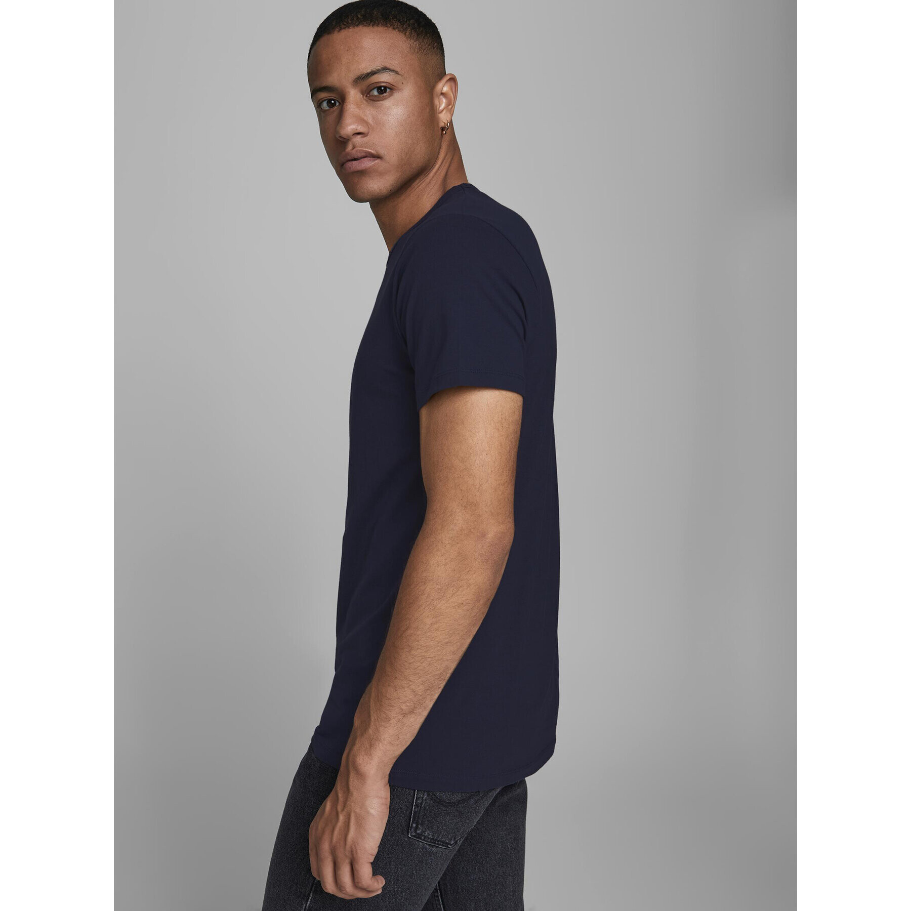 Jack&Jones Тишърт Basic 12058529 Тъмносин Stretch Fit - Pepit.bg