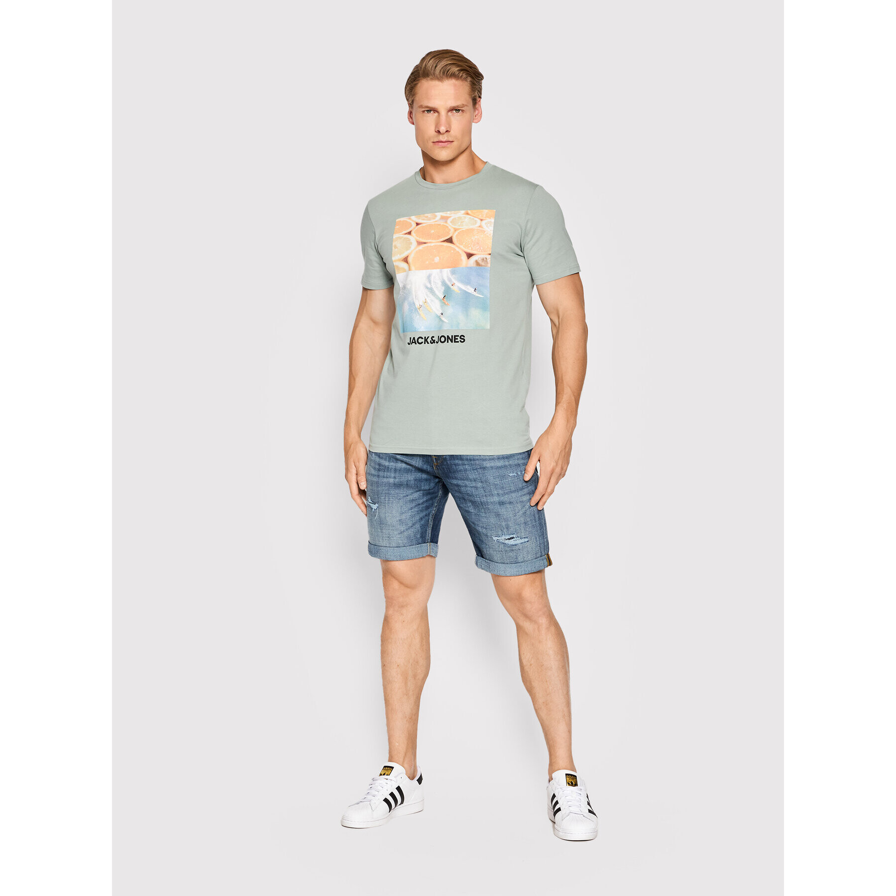 Jack&Jones Тишърт Billboard 12200416 Зелен Regular Fit - Pepit.bg