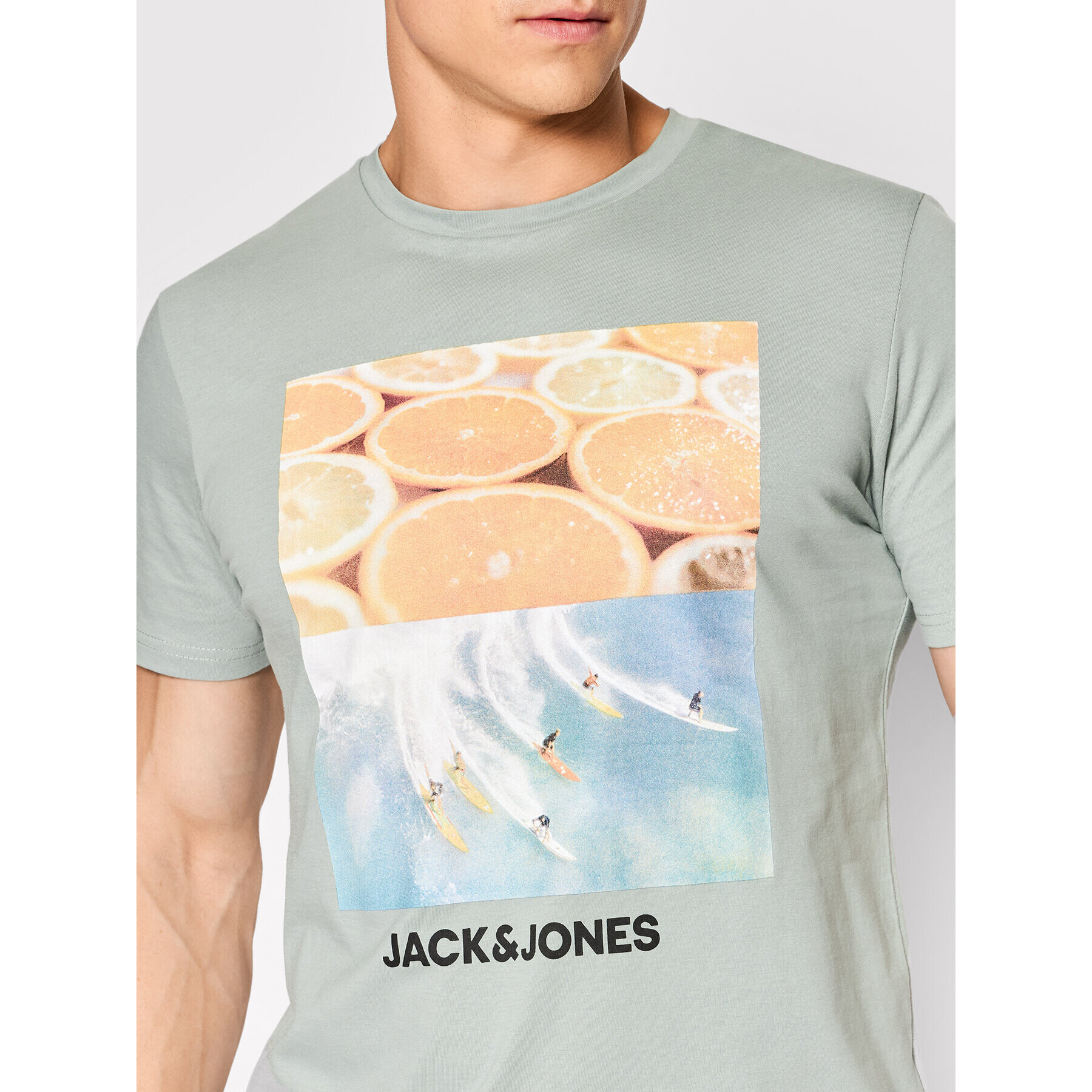 Jack&Jones Тишърт Billboard 12200416 Зелен Regular Fit - Pepit.bg