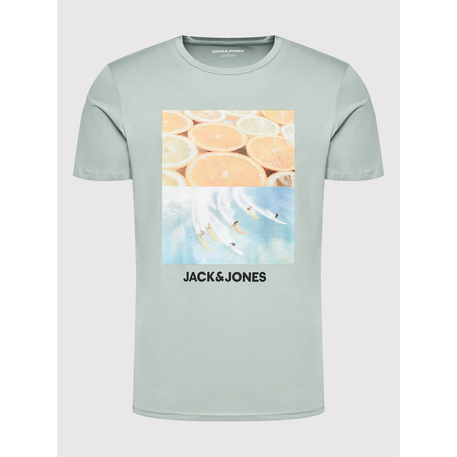 Jack&Jones Тишърт Billboard 12200416 Зелен Regular Fit - Pepit.bg