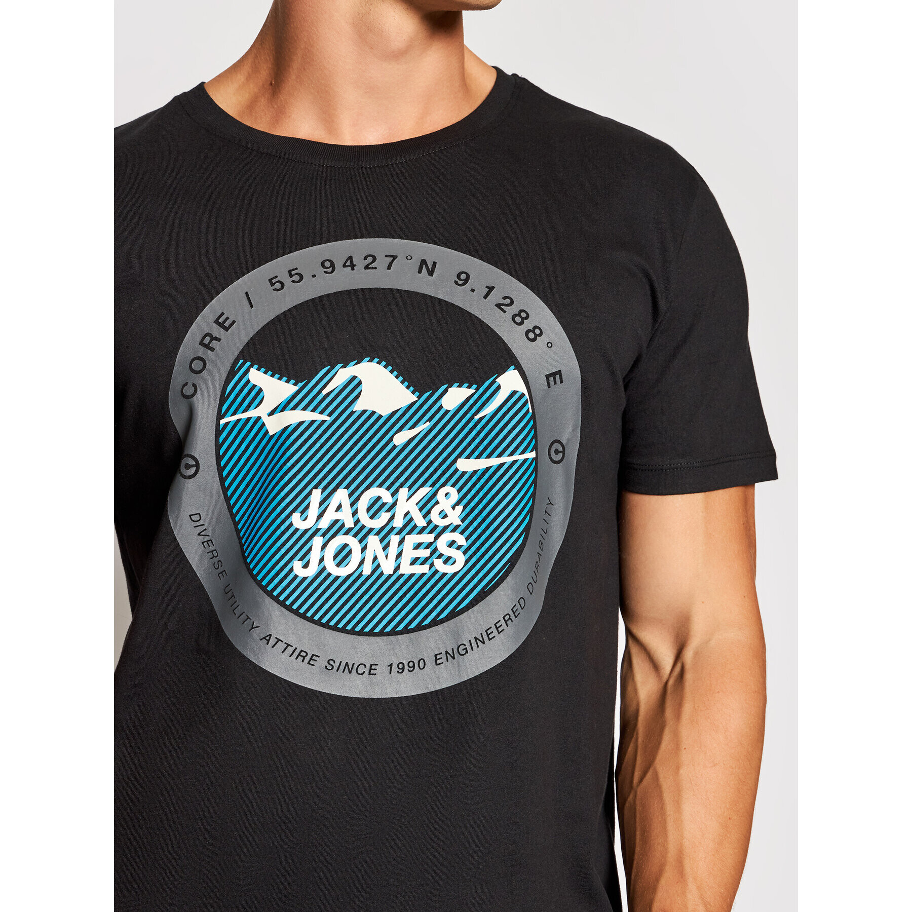 Jack&Jones Тишърт Bilo 12192890 Черен Regular Fit - Pepit.bg