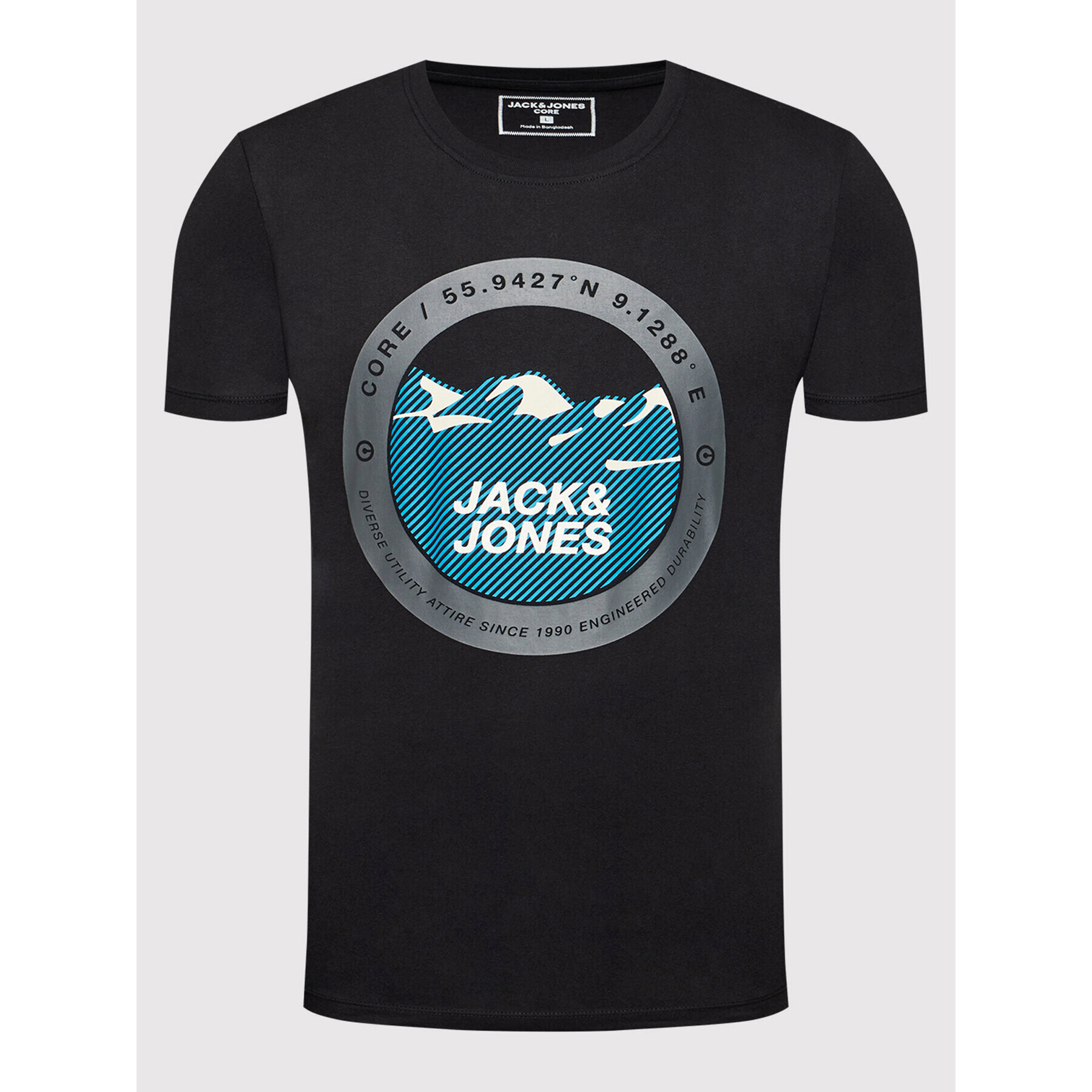 Jack&Jones Тишърт Bilo 12192890 Черен Regular Fit - Pepit.bg