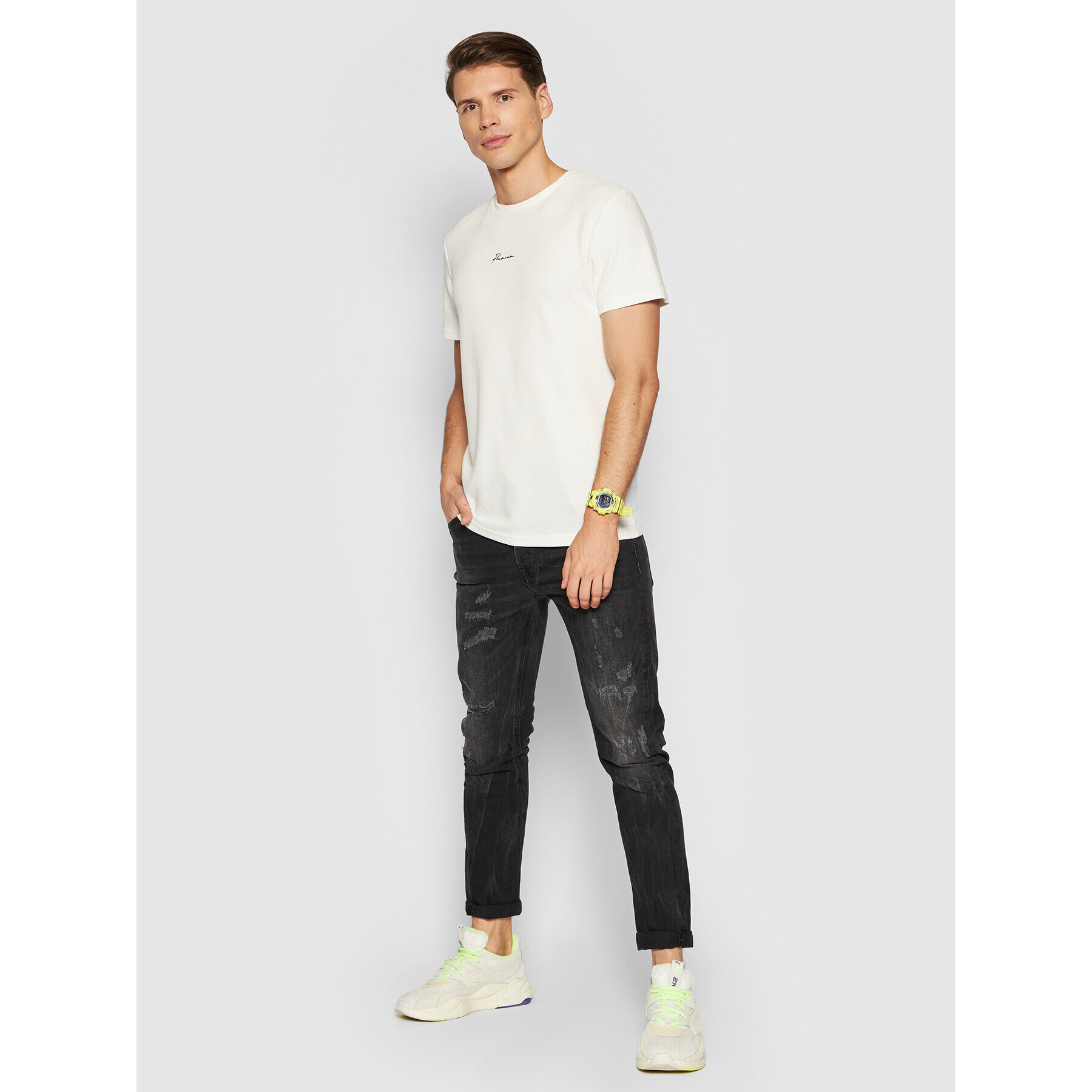 Jack&Jones PREMIUM Тишърт Blafranco 12175825 Бежов Regular Fit - Pepit.bg