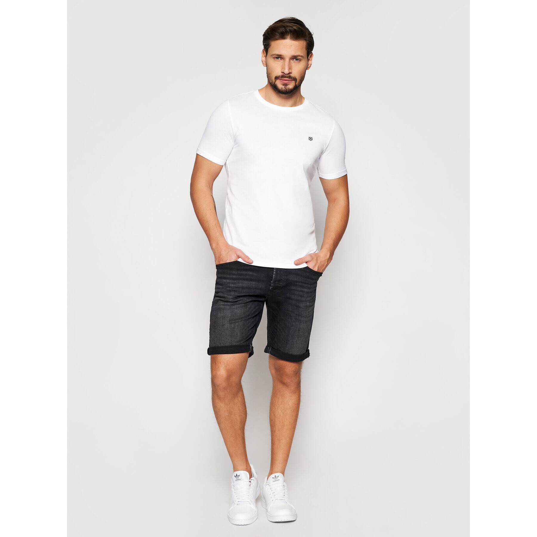 Jack&Jones PREMIUM Тишърт Blahardy 12166527 Бял Slim Fit - Pepit.bg