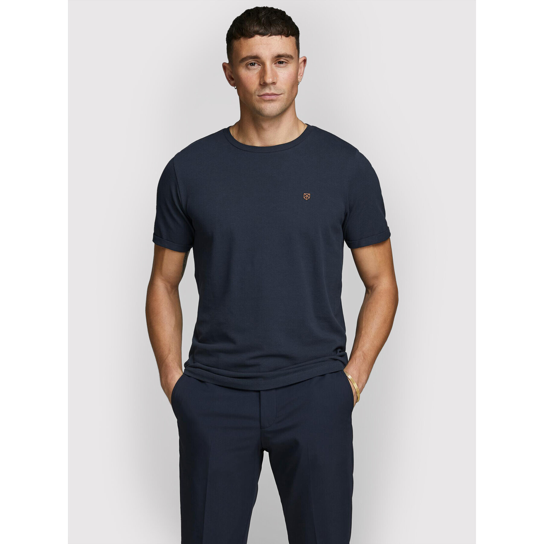Jack&Jones PREMIUM Тишърт Blahardy 12166527 Тъмносин Slim Fit - Pepit.bg