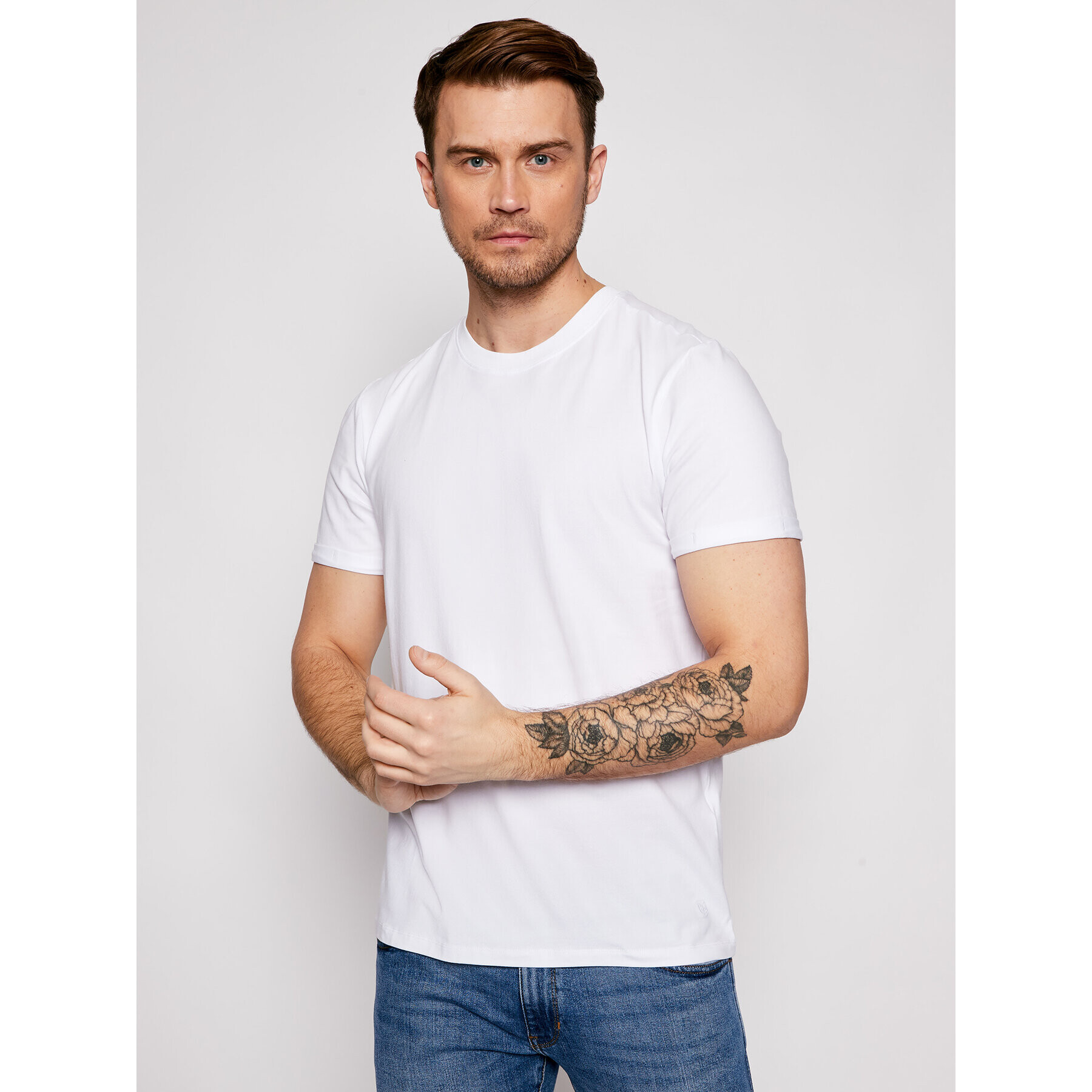 Jack&Jones PREMIUM Тишърт Blalogo Spring 12183777 Бял Regular Fit - Pepit.bg