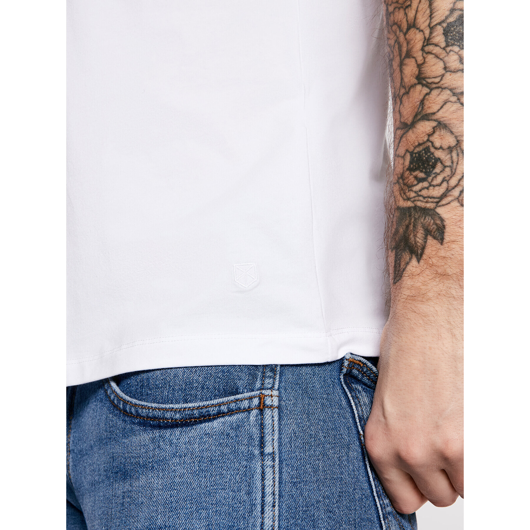 Jack&Jones PREMIUM Тишърт Blalogo Spring 12183777 Бял Regular Fit - Pepit.bg