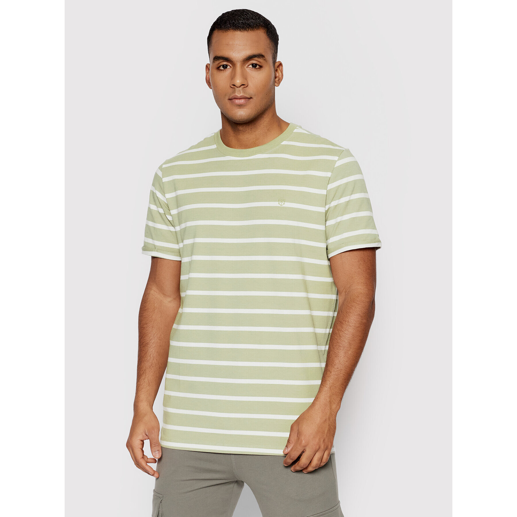 Jack&Jones Тишърт Blalogo Spring 12197322 Зелен Regular Fit - Pepit.bg