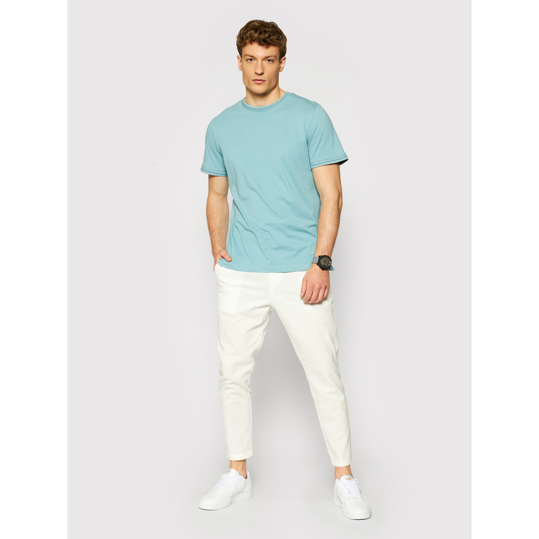 Jack&Jones PREMIUM Тишърт Blalucas 12184760 Син Regular Fit - Pepit.bg