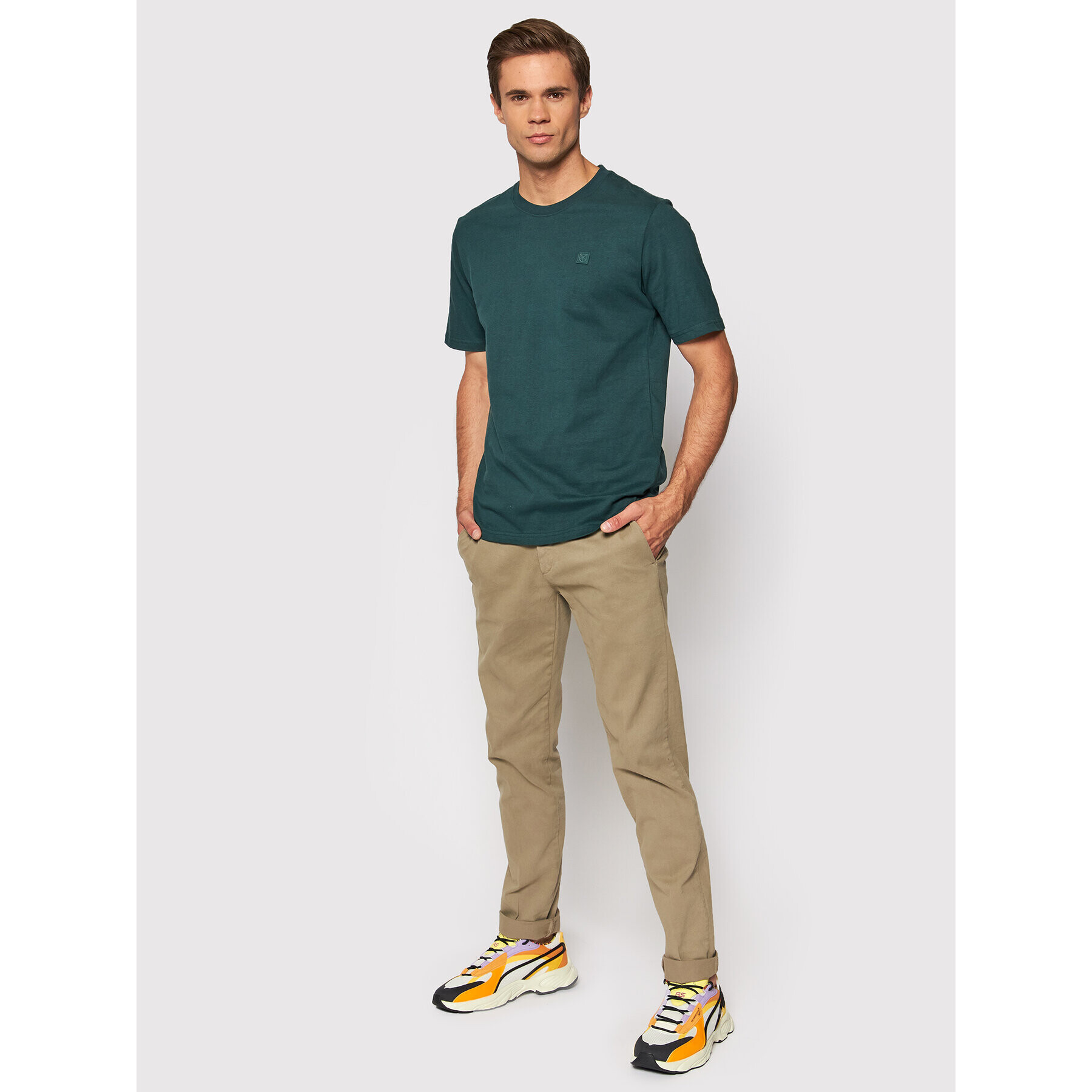 Jack&Jones PREMIUM Тишърт Blastudio 12188041 Зелен Regular Fit - Pepit.bg