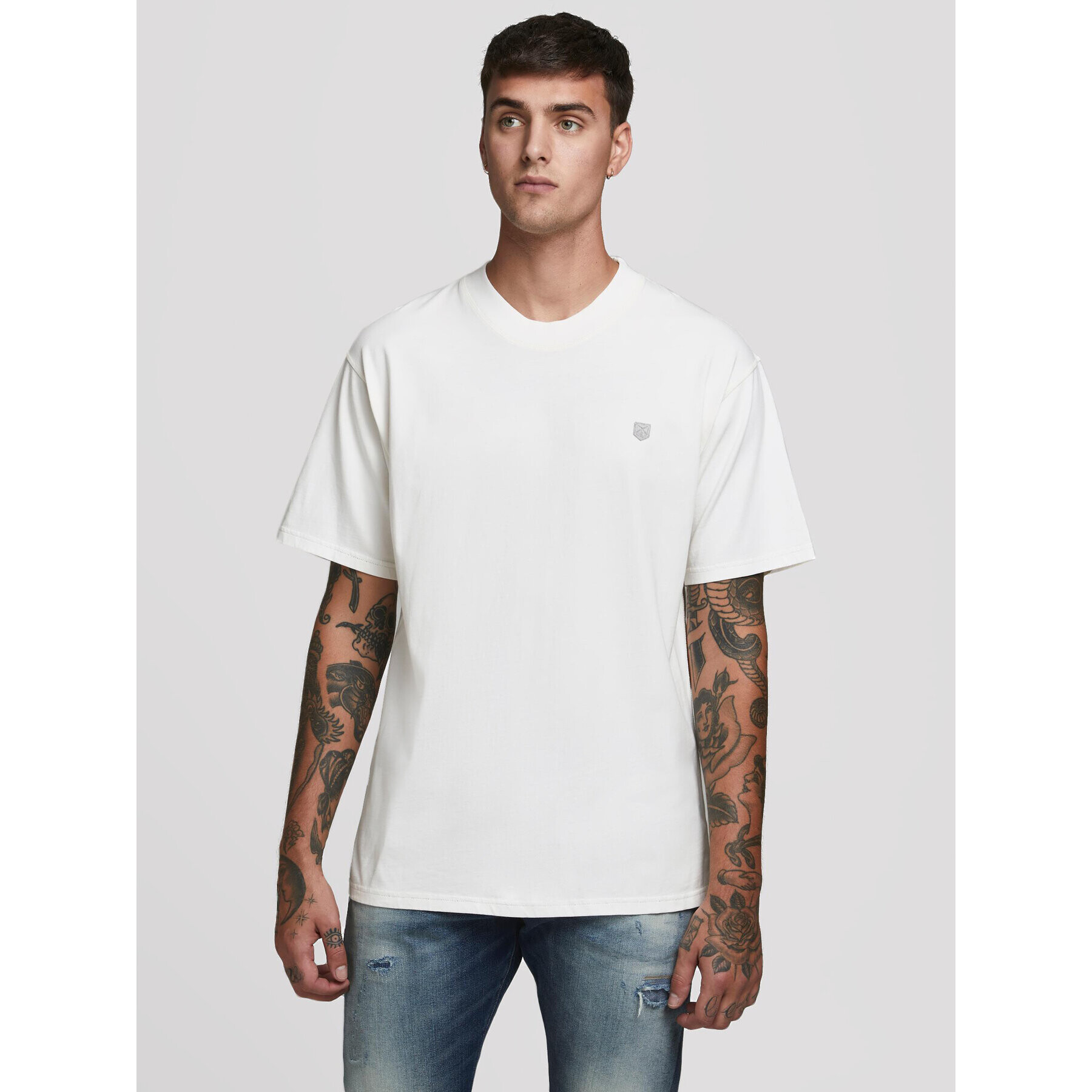 Jack&Jones Тишърт Blu Julio 12183772 Бял Regular Fit - Pepit.bg