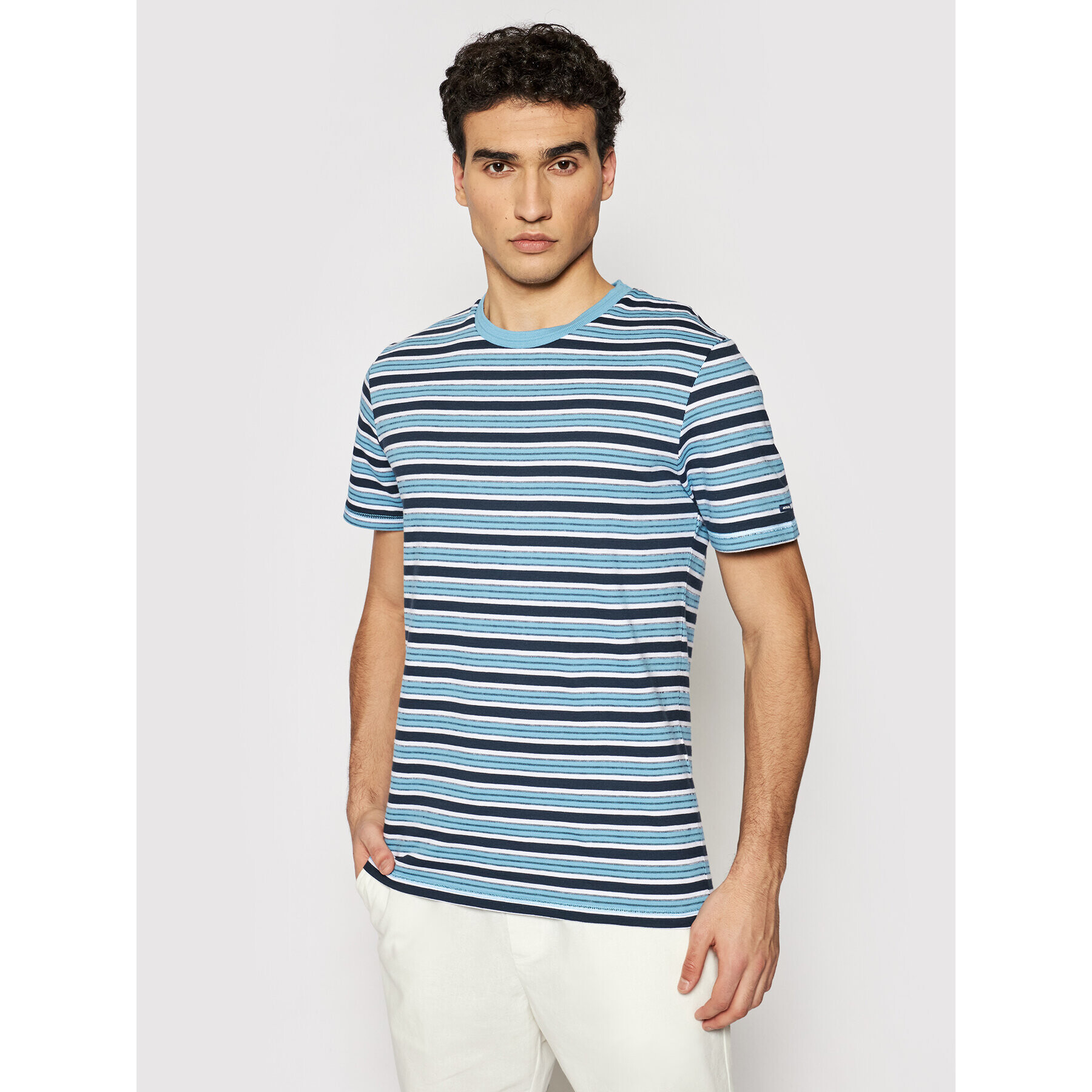 Jack&Jones PREMIUM Тишърт Blucameron 12185311 Син Regular Fit - Pepit.bg