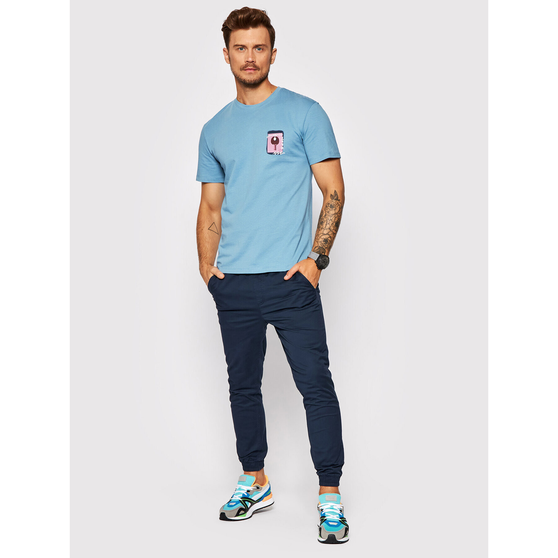 Jack&Jones Тишърт Blurry 12193724 Син Relaxed Fit - Pepit.bg