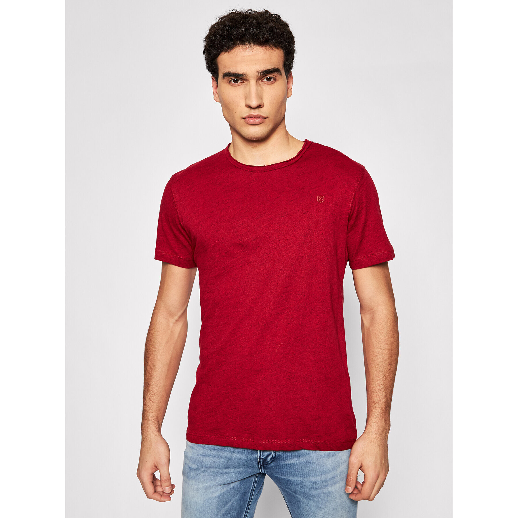 Jack&Jones PREMIUM Тишърт Bluvance 12185027 Червен Regular Fit - Pepit.bg
