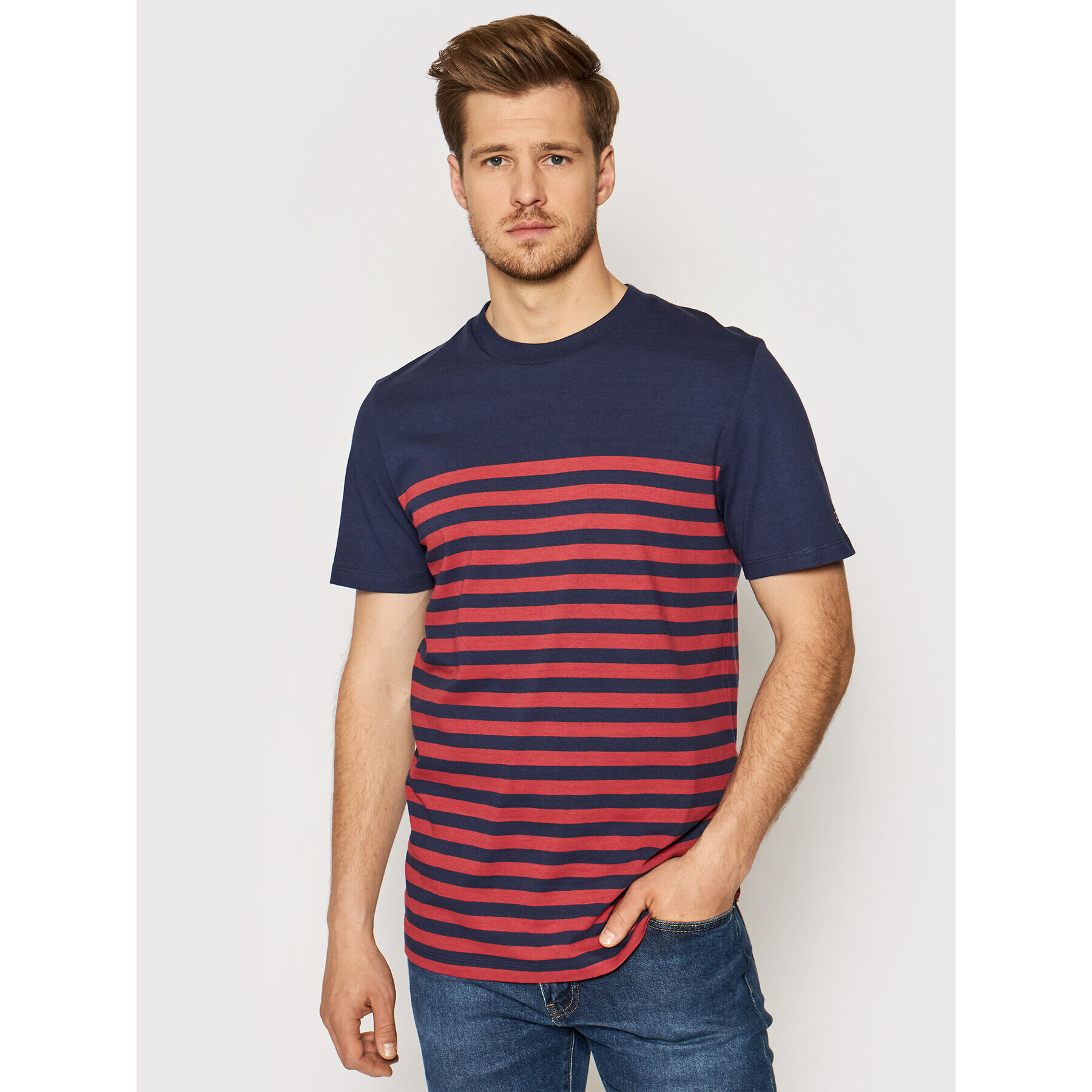 Jack&Jones PREMIUM Тишърт Bluwilson 12187671 Тъмносин Regular Fit - Pepit.bg