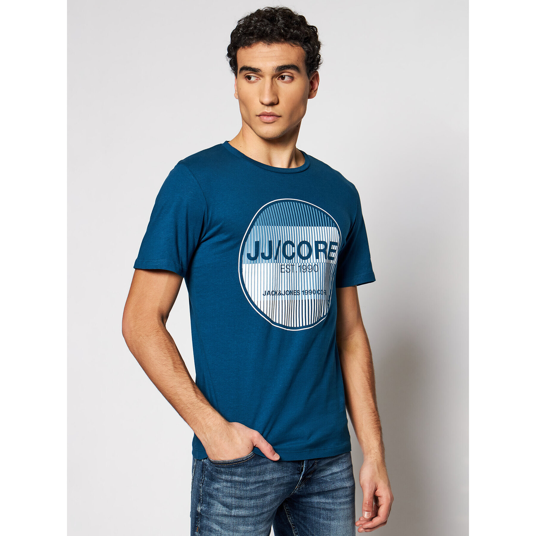 Jack&Jones Тишърт Booster 12188601 Тъмносин Slim Fit - Pepit.bg