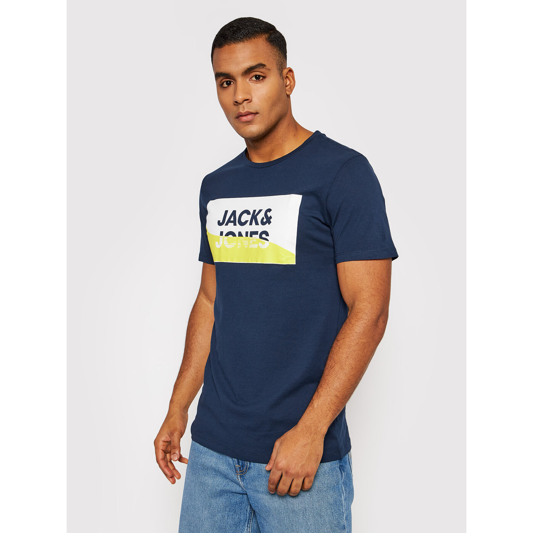 Jack&Jones Тишърт Booster 12202179 Тъмносин Regular Fit - Pepit.bg