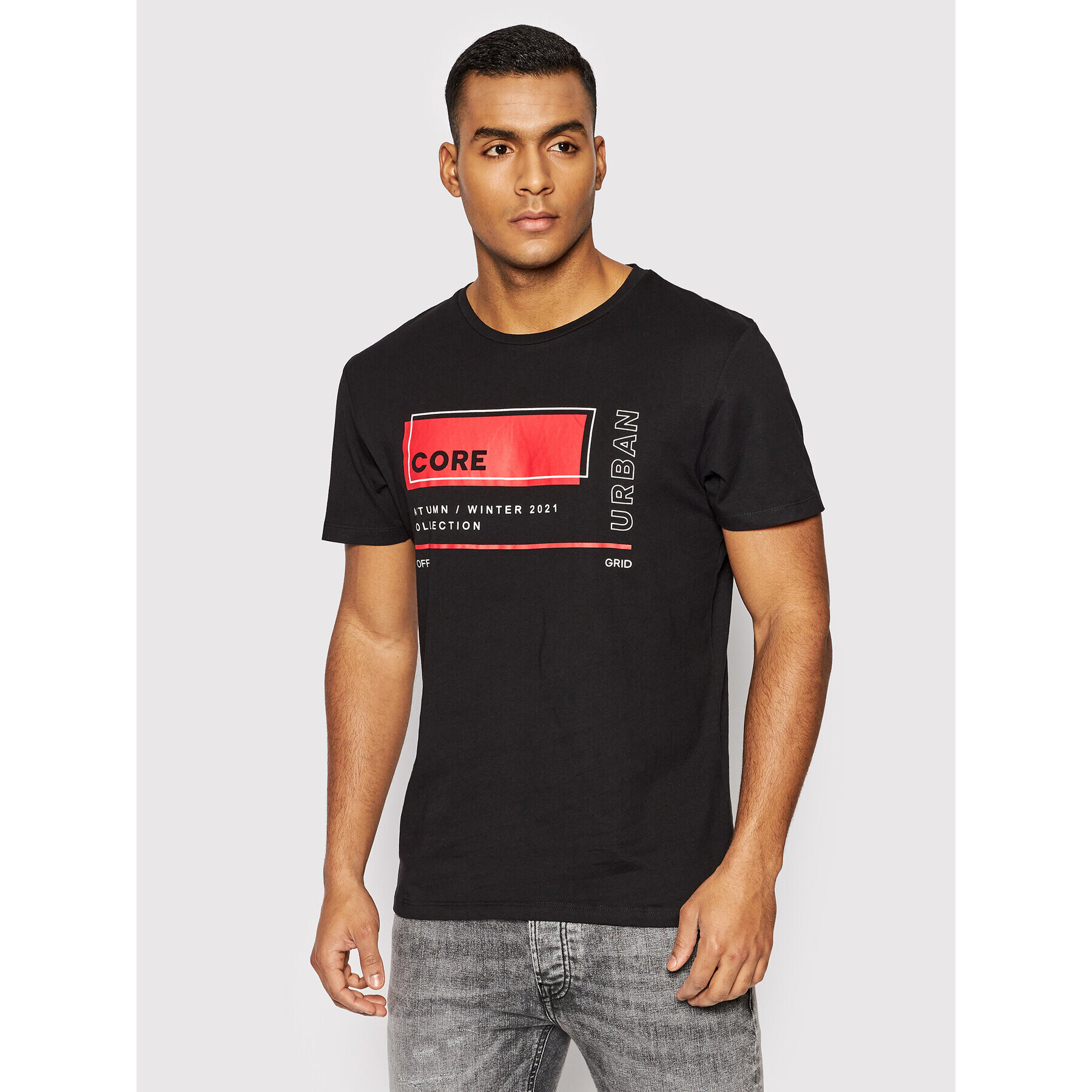 Jack&Jones Тишърт Booster 12202181 Черен Regular Fit - Pepit.bg