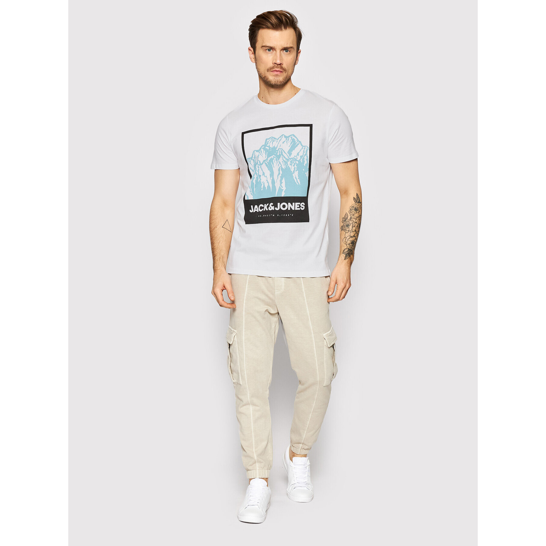 Jack&Jones Тишърт Booster 12209200 Бял Regular Fit - Pepit.bg