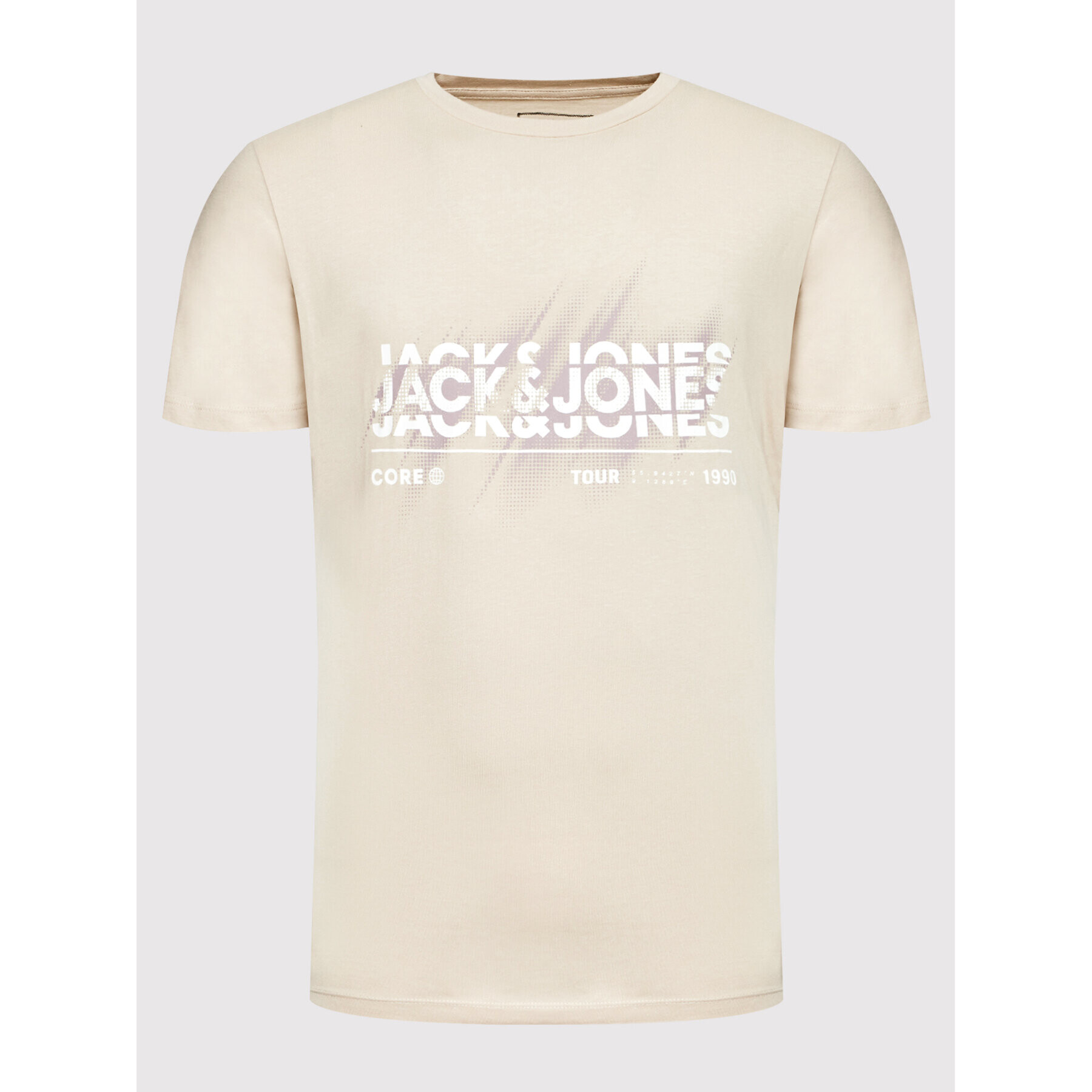 Jack&Jones Тишърт Booster 12209209 Бежов Regular Fit - Pepit.bg