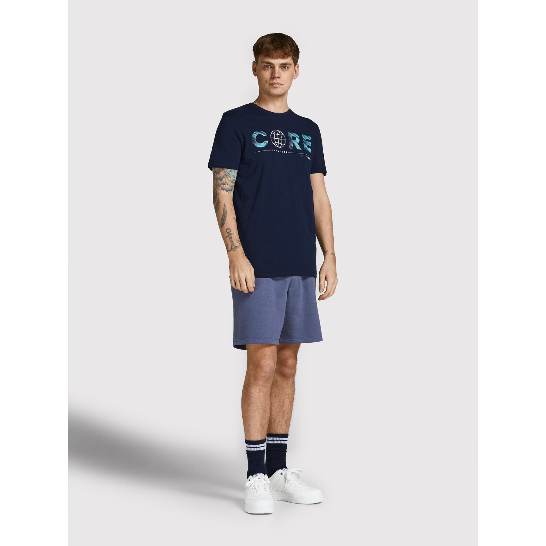 Jack&Jones Тишърт Booster 12209209 Тъмносин Regular Fit - Pepit.bg