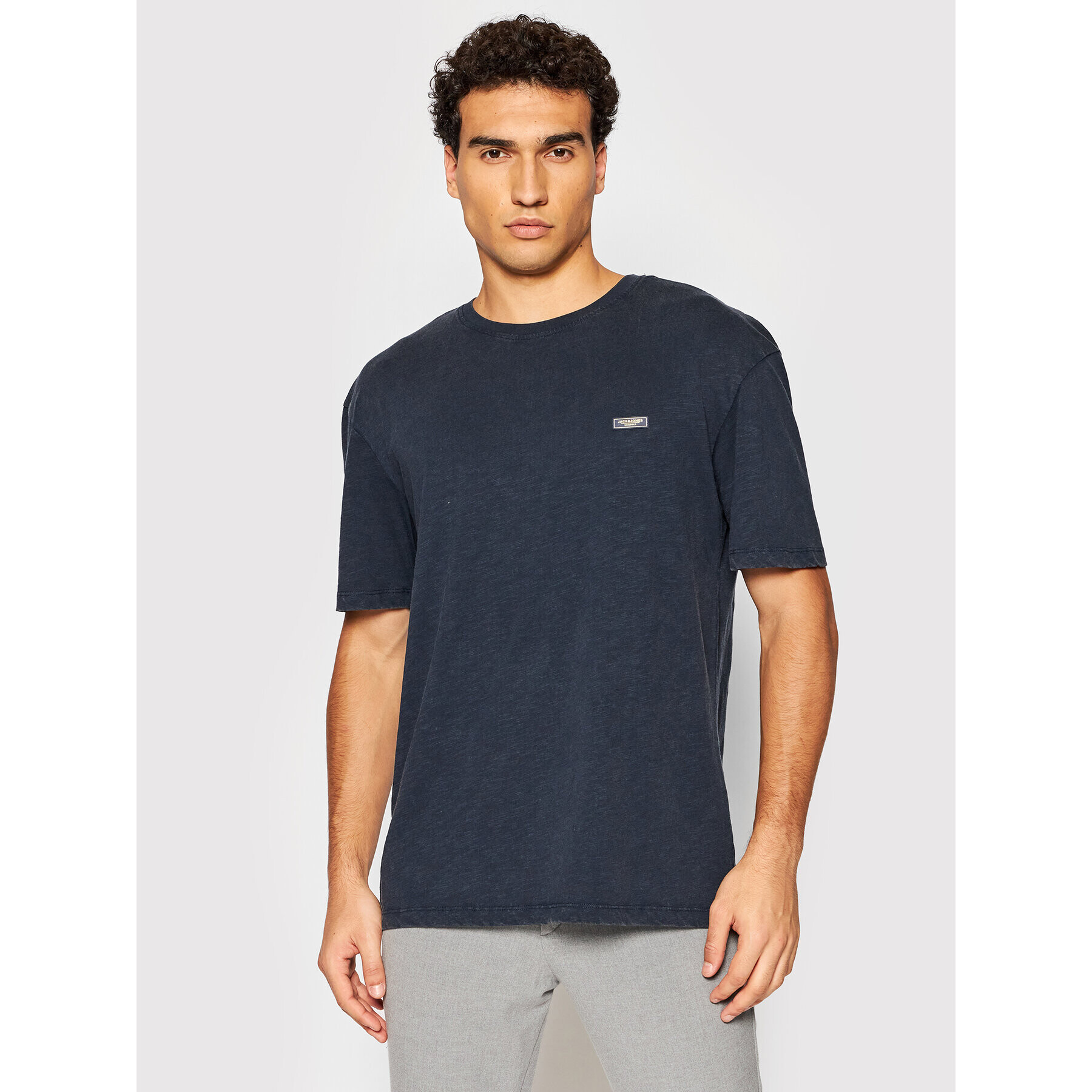 Jack&Jones Тишърт Brad 12193907 Тъмносин Relaxed Fit - Pepit.bg