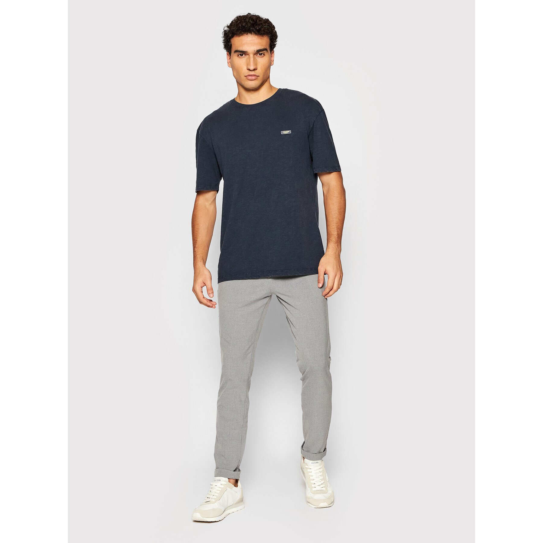 Jack&Jones Тишърт Brad 12193907 Тъмносин Relaxed Fit - Pepit.bg