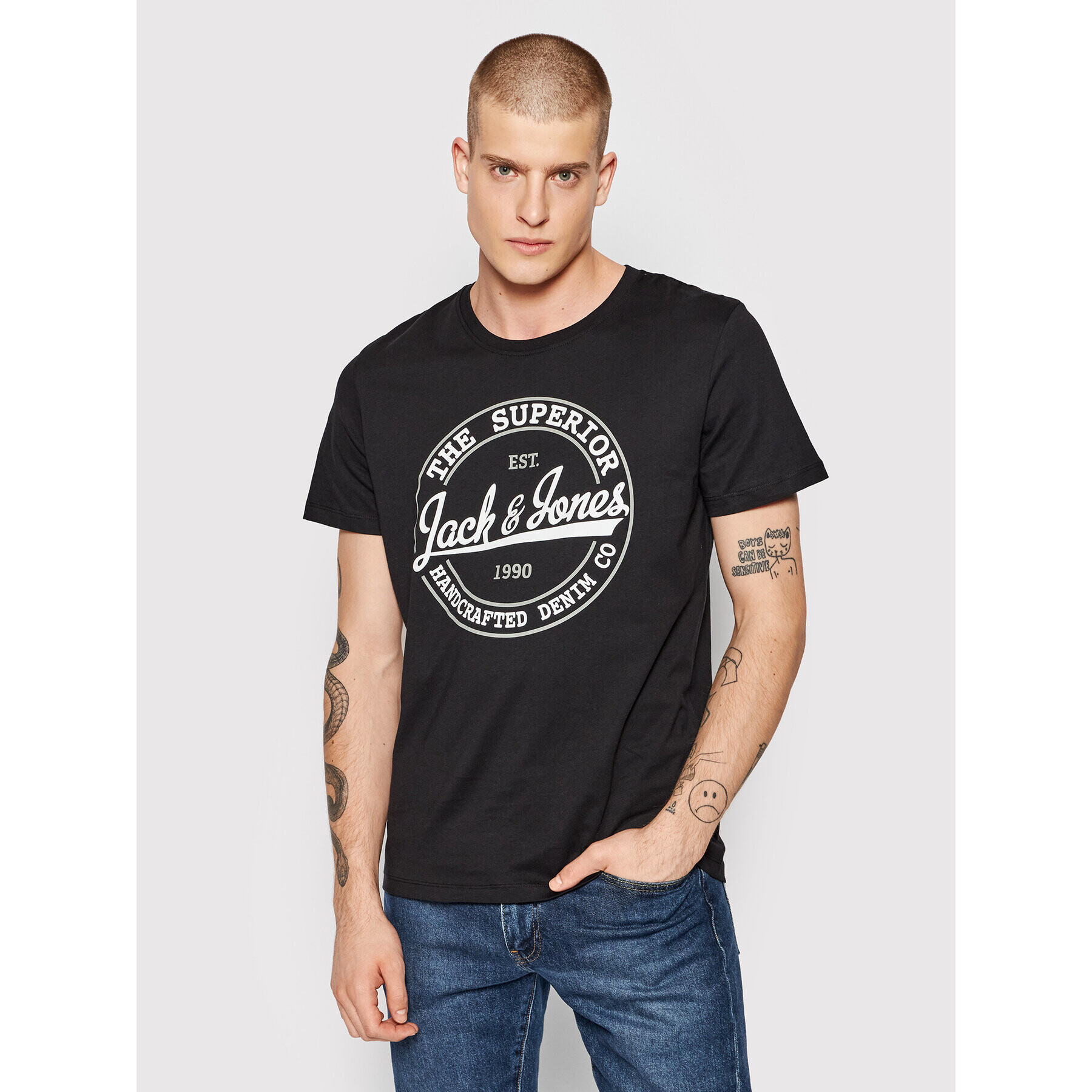 Jack&Jones Тишърт Brat 12200530 Черен Regular Fit - Pepit.bg