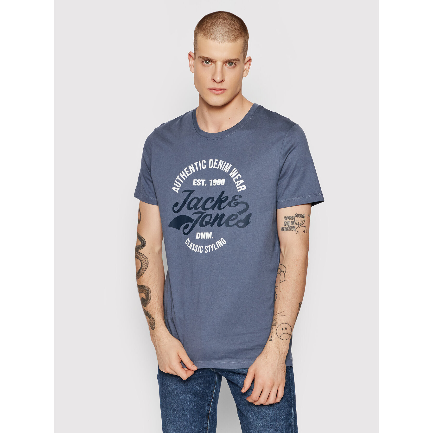 Jack&Jones Тишърт Brat 12200530 Син Regular Fit - Pepit.bg